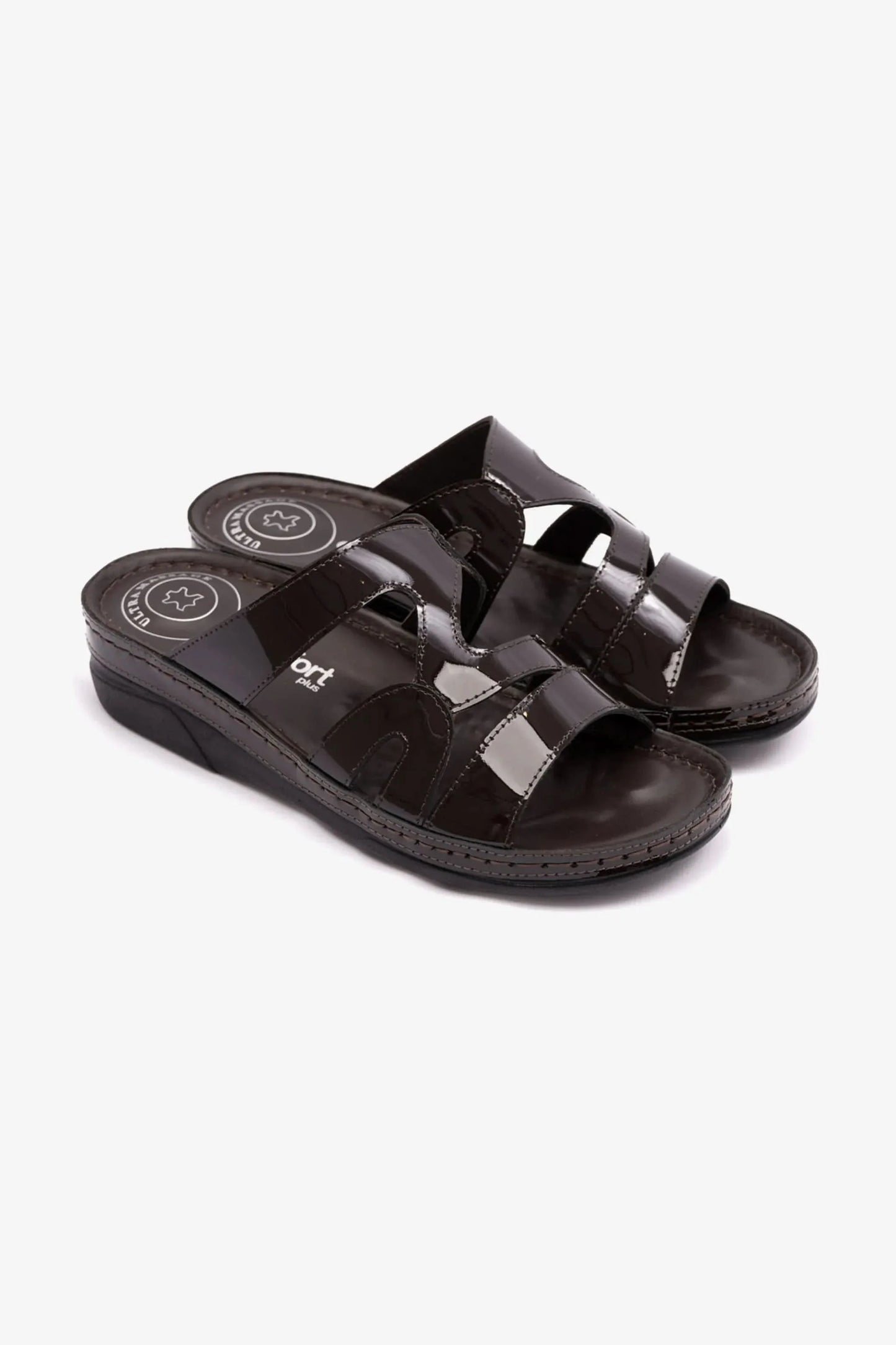 Comfort Plus Women's Italian Design Arabic Sandals Brown LSDCP412