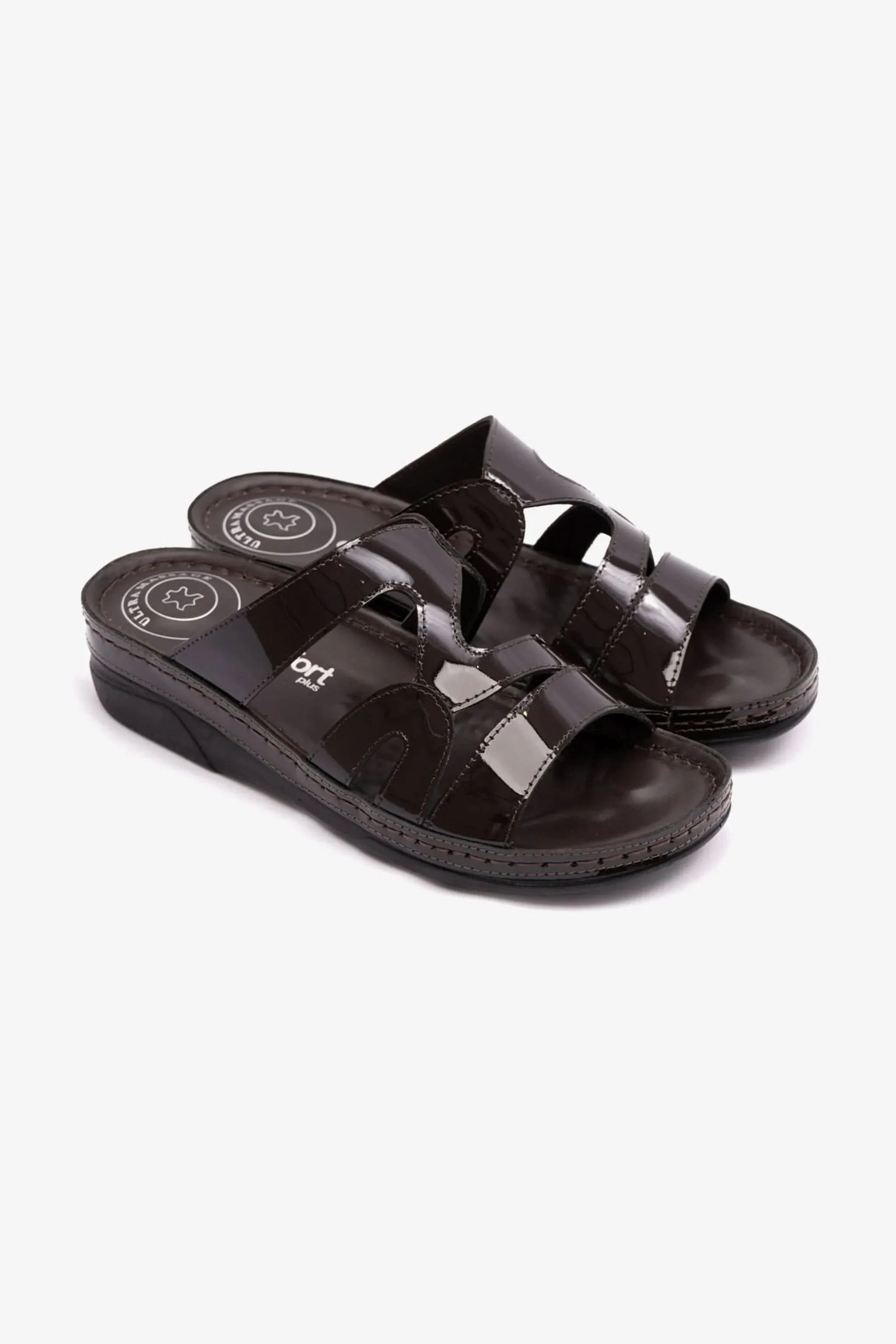 Comfort Plus Women's Italian Design Arabic Sandals Brown LSDCP412