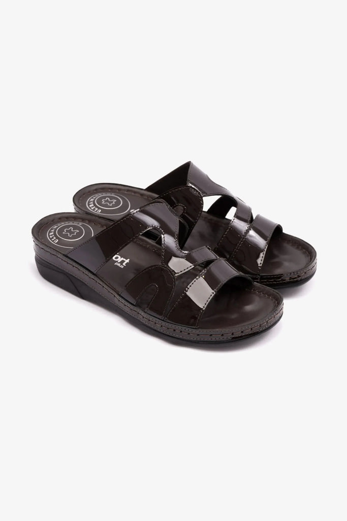 Comfort Plus Women's Italian Design Arabic Sandals Brown LSDCP412