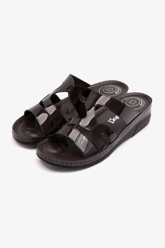 Comfort Plus Women's Italian Design Arabic Sandals Brown LSDCP412