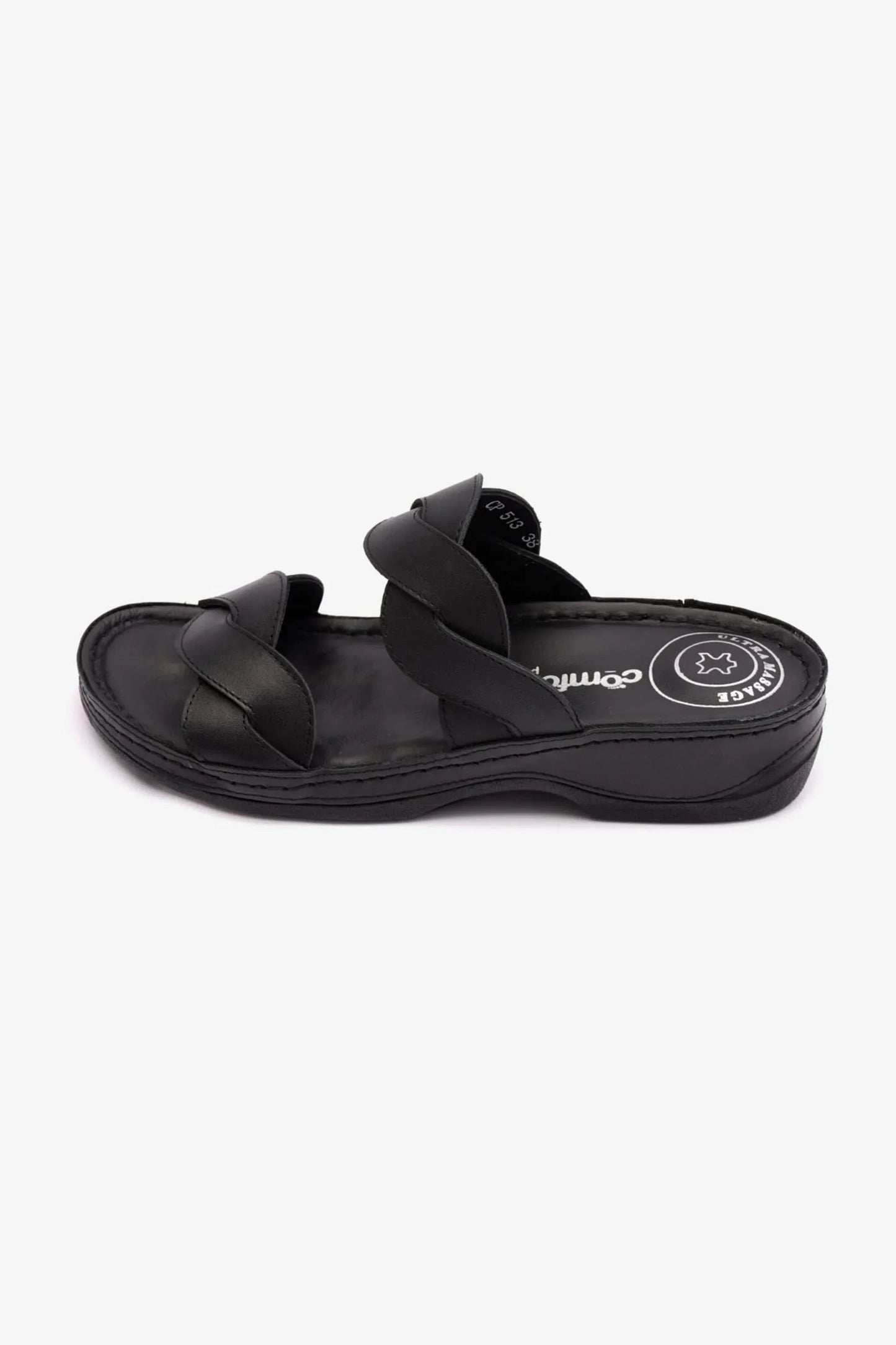 Comfort Plus Women's Mid Heel Sandals Black LSDCP513