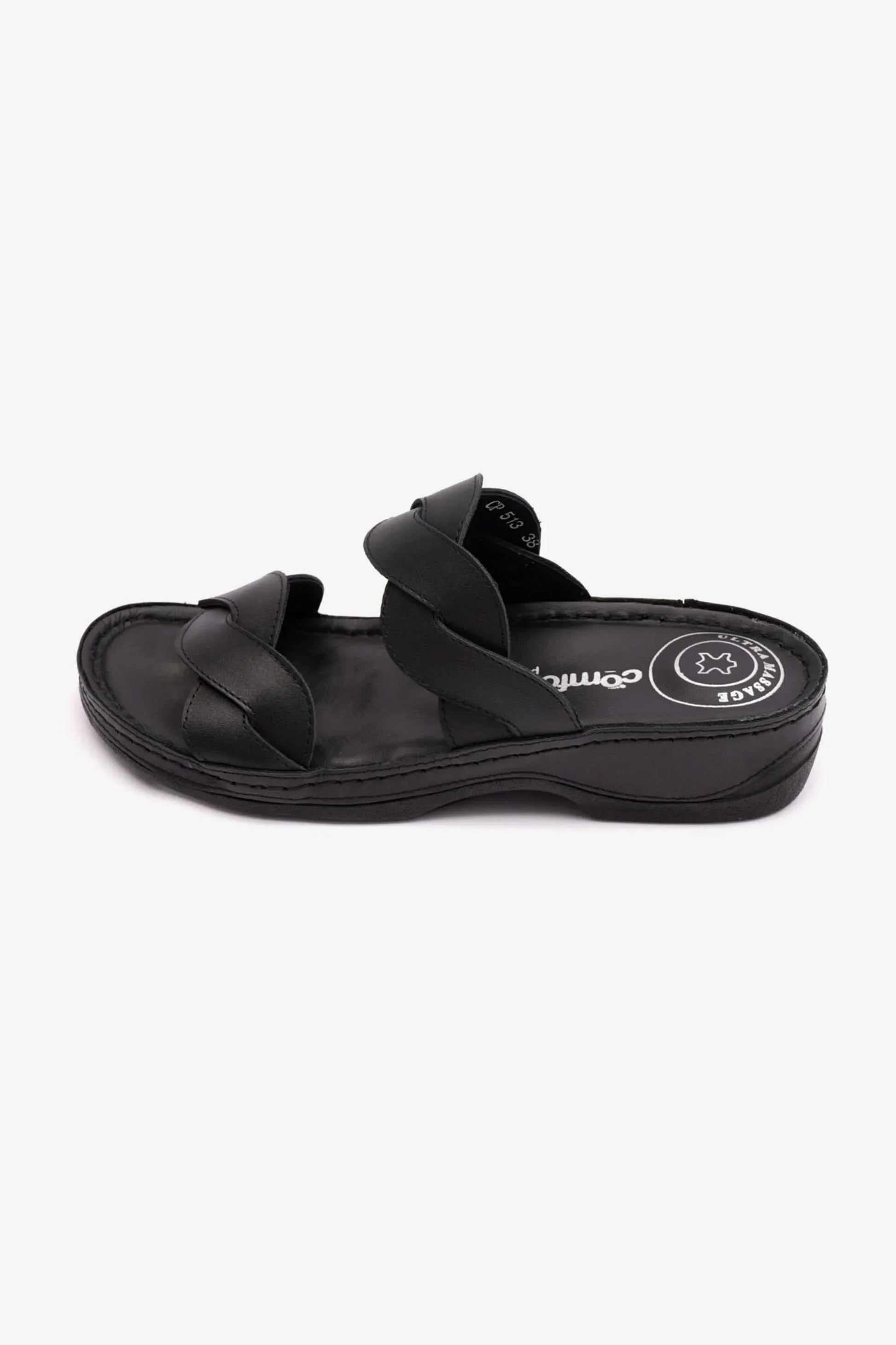 Comfort Plus Women's Mid Heel Sandals Black LSDCP513