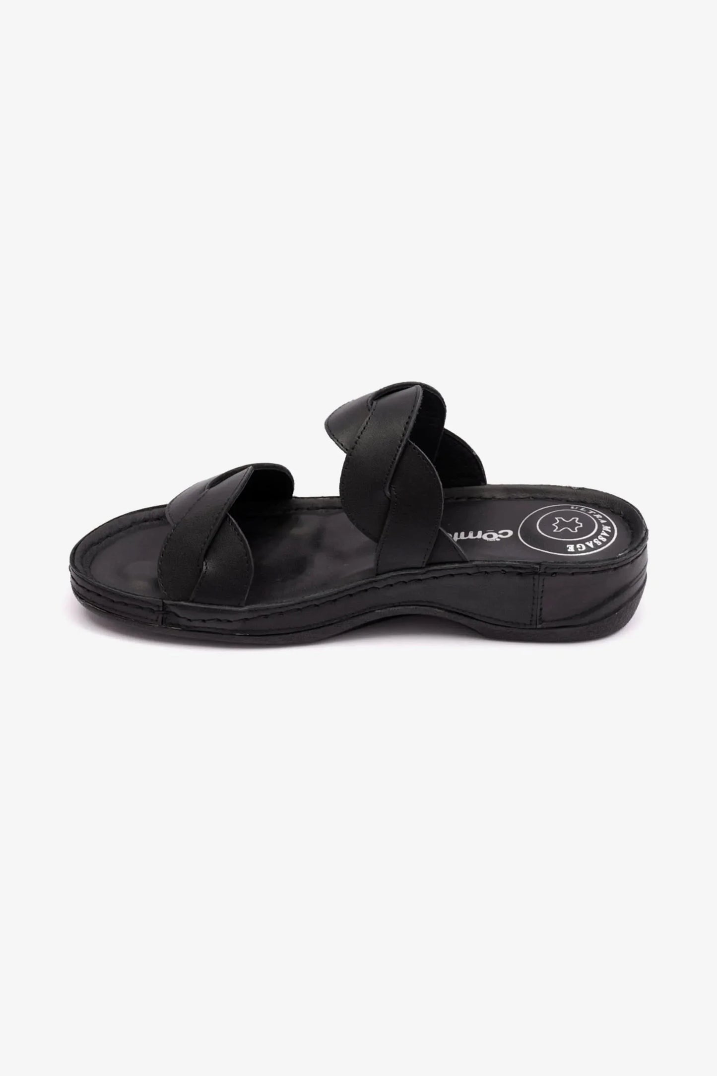 Comfort Plus Women's Mid Heel Sandals Black LSDCP513