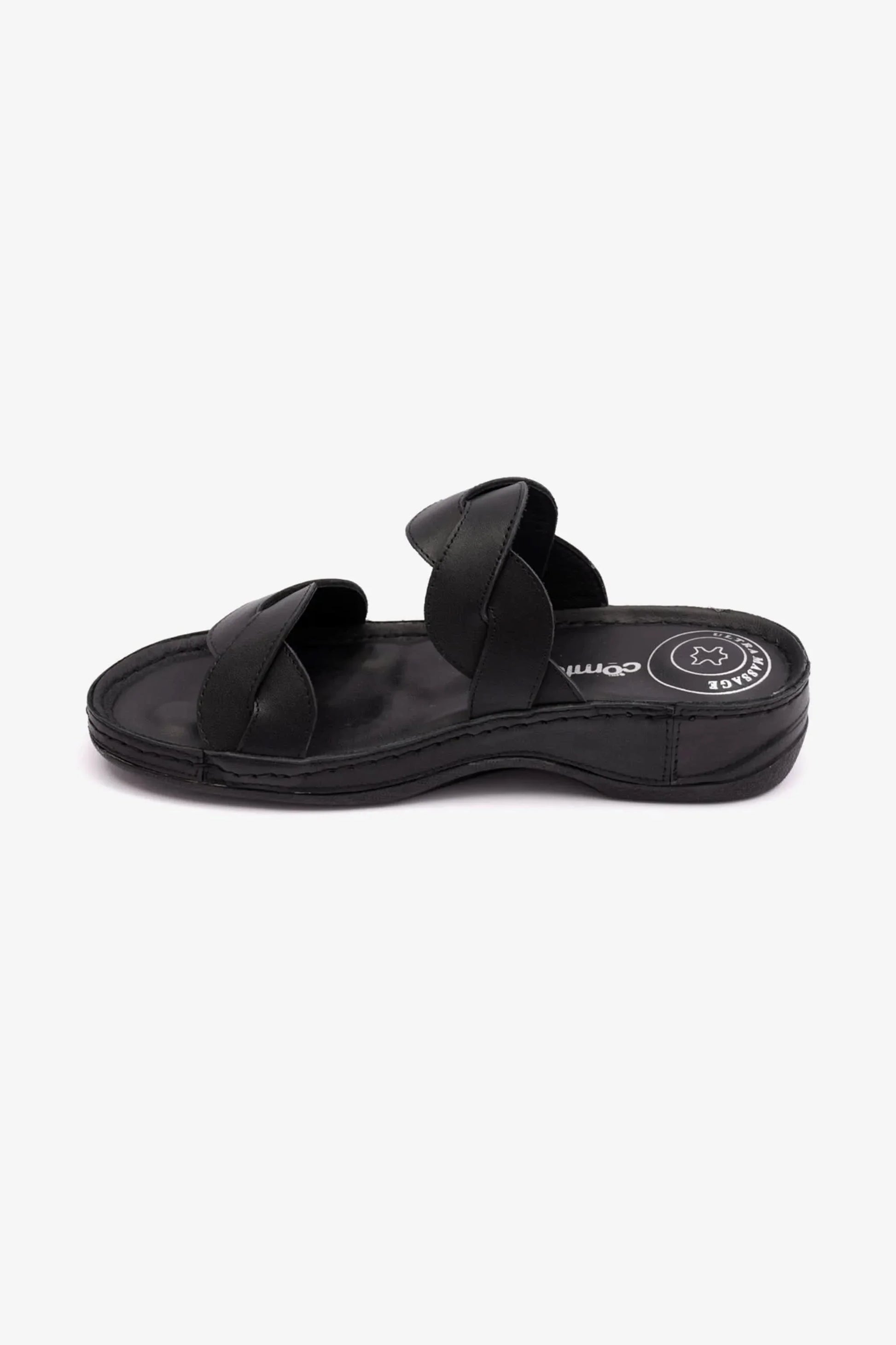 Comfort Plus Women's Mid Heel Sandals Black LSDCP513