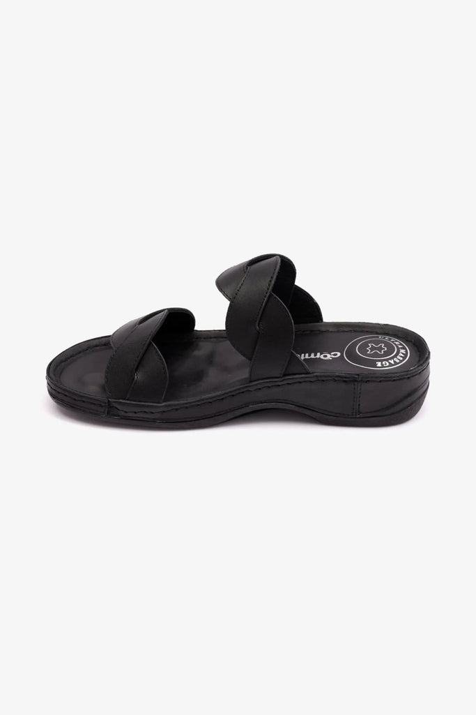 Comfort Plus Women's Mid Heel Sandals Black LSDCP513