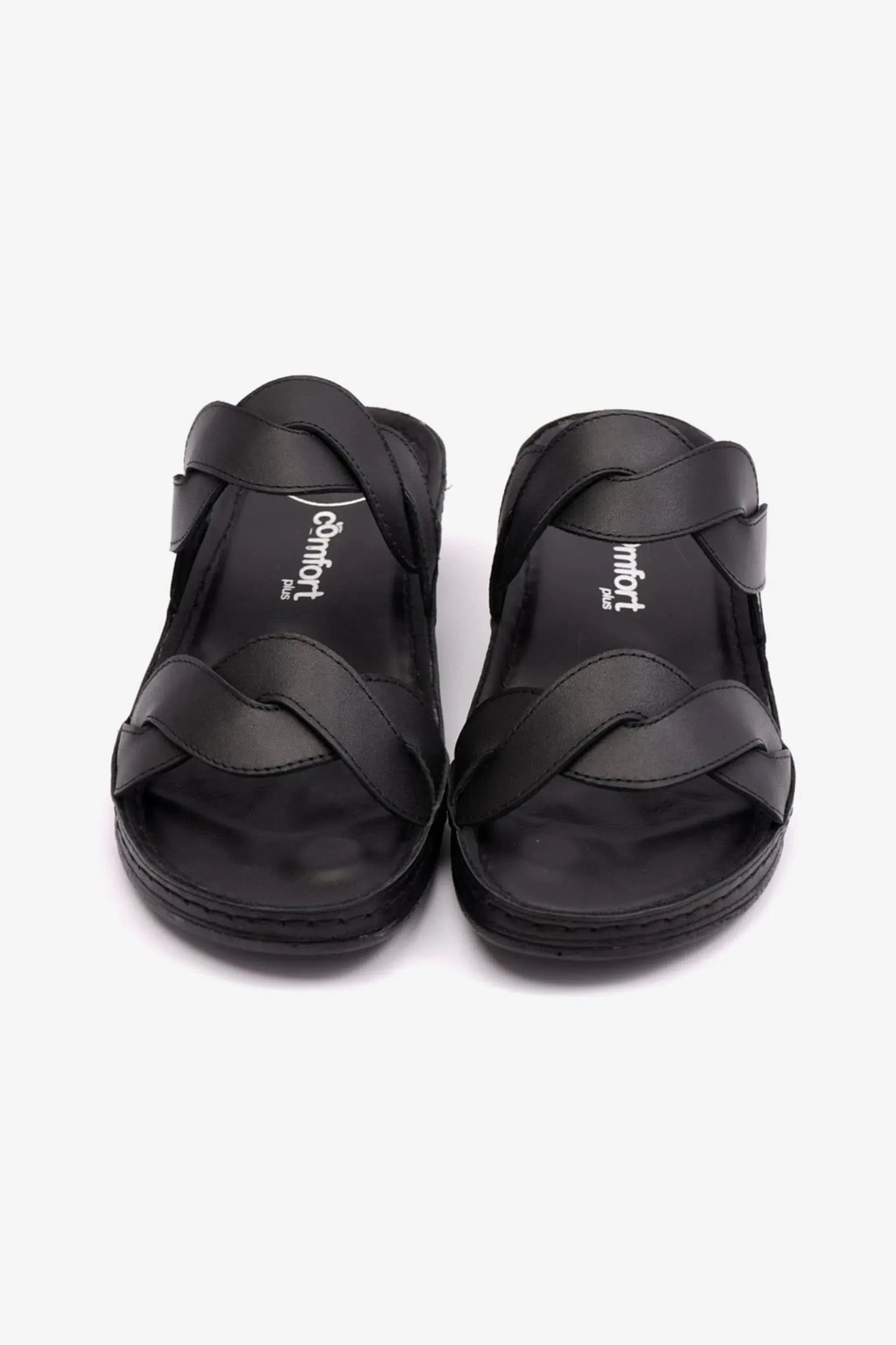 Comfort Plus Women's Mid Heel Sandals Black LSDCP513