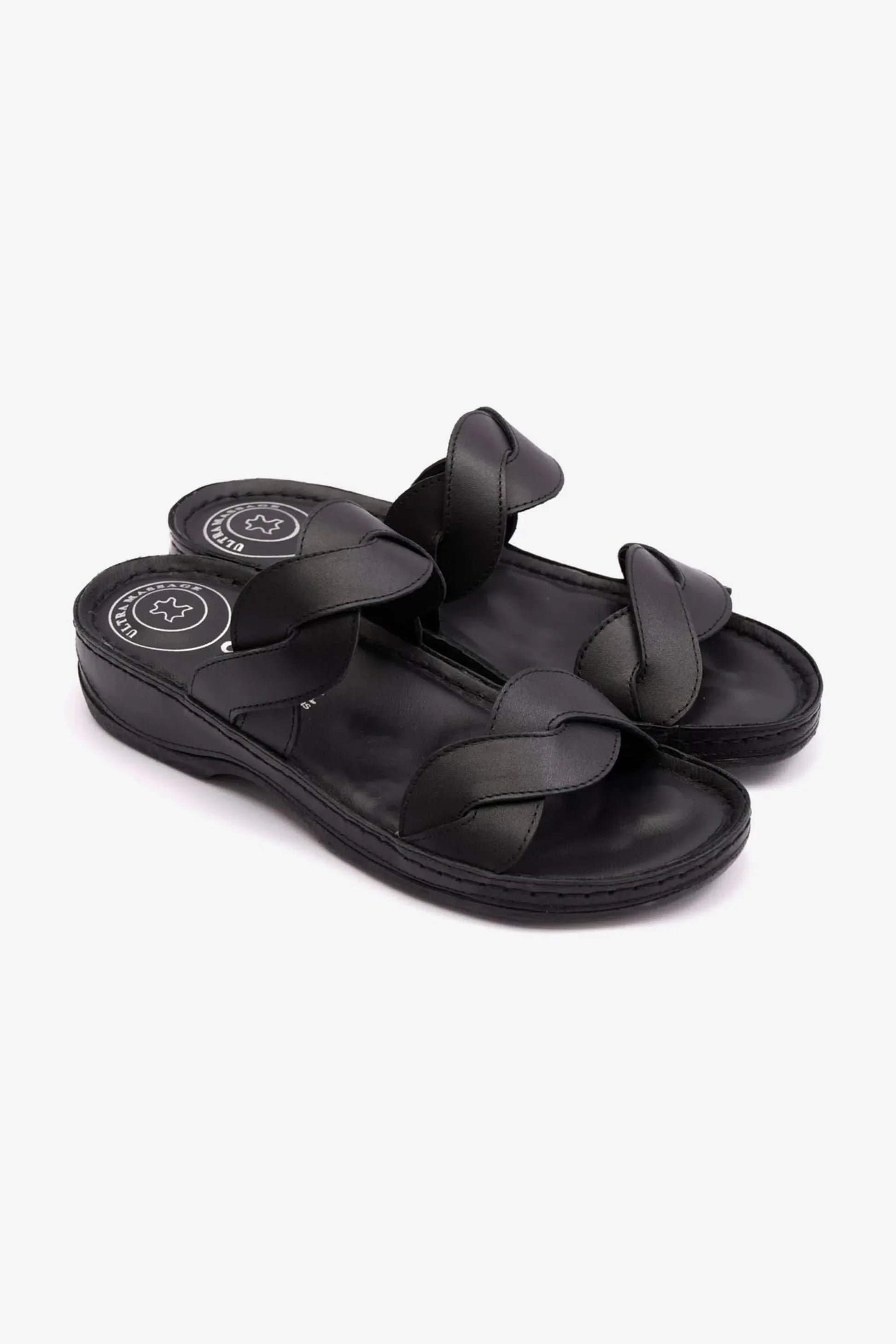Comfort Plus Women's Mid Heel Sandals Black LSDCP513