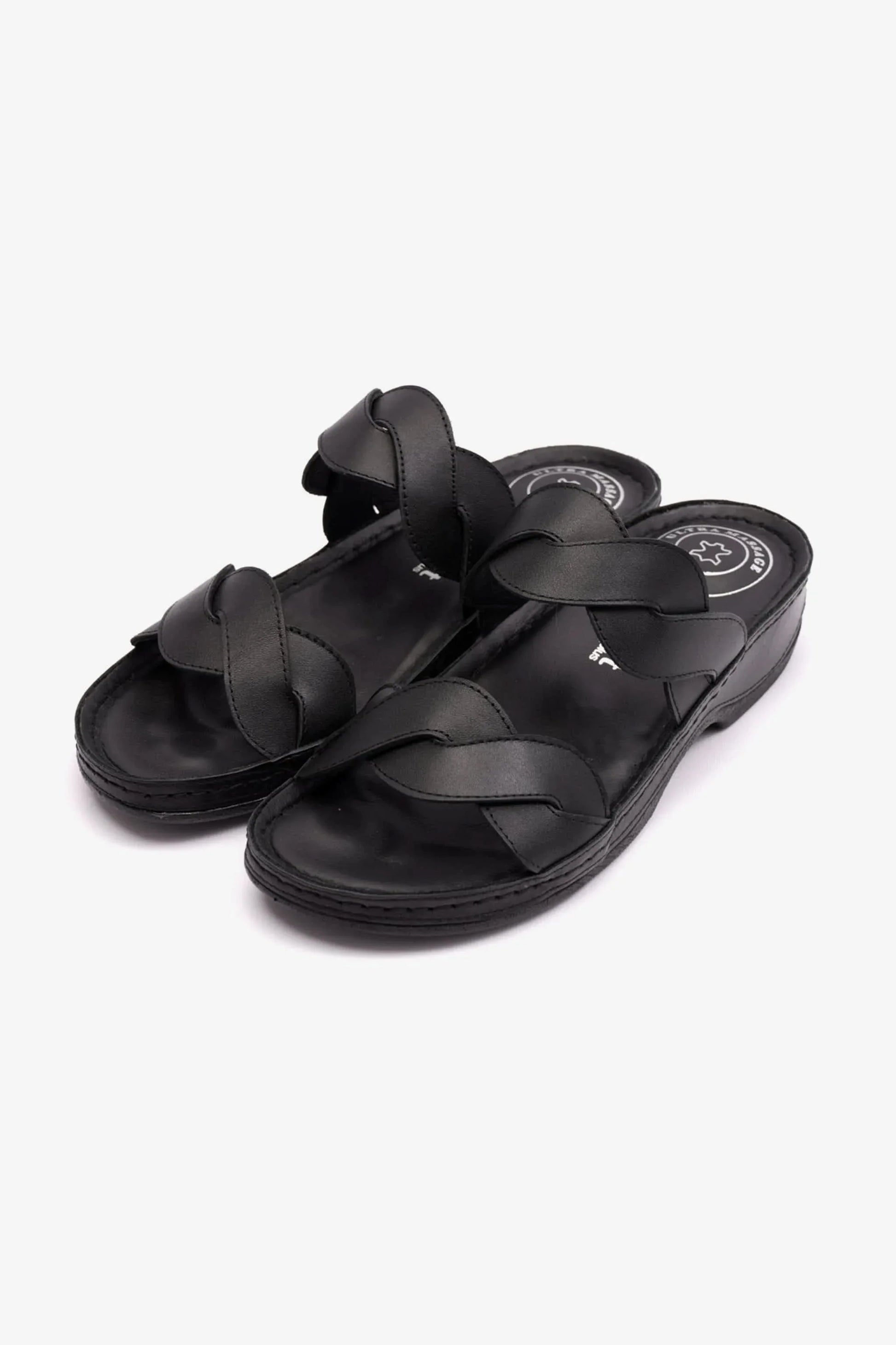 Comfort Plus Women's Mid Heel Sandals Black LSDCP513