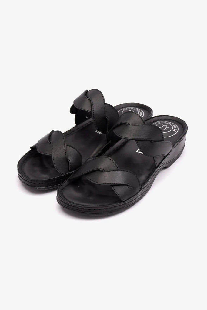Comfort Plus Women's Mid Heel Sandals Black LSDCP513