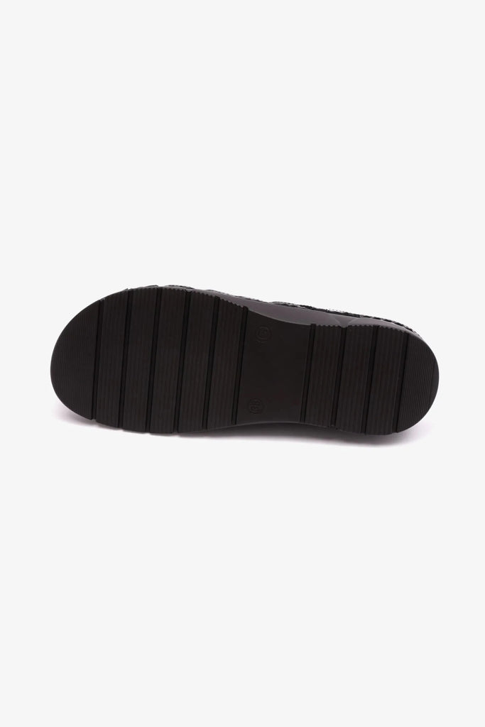 Comfort Plus Women's Patent Leather Sandals Black LSDCP609