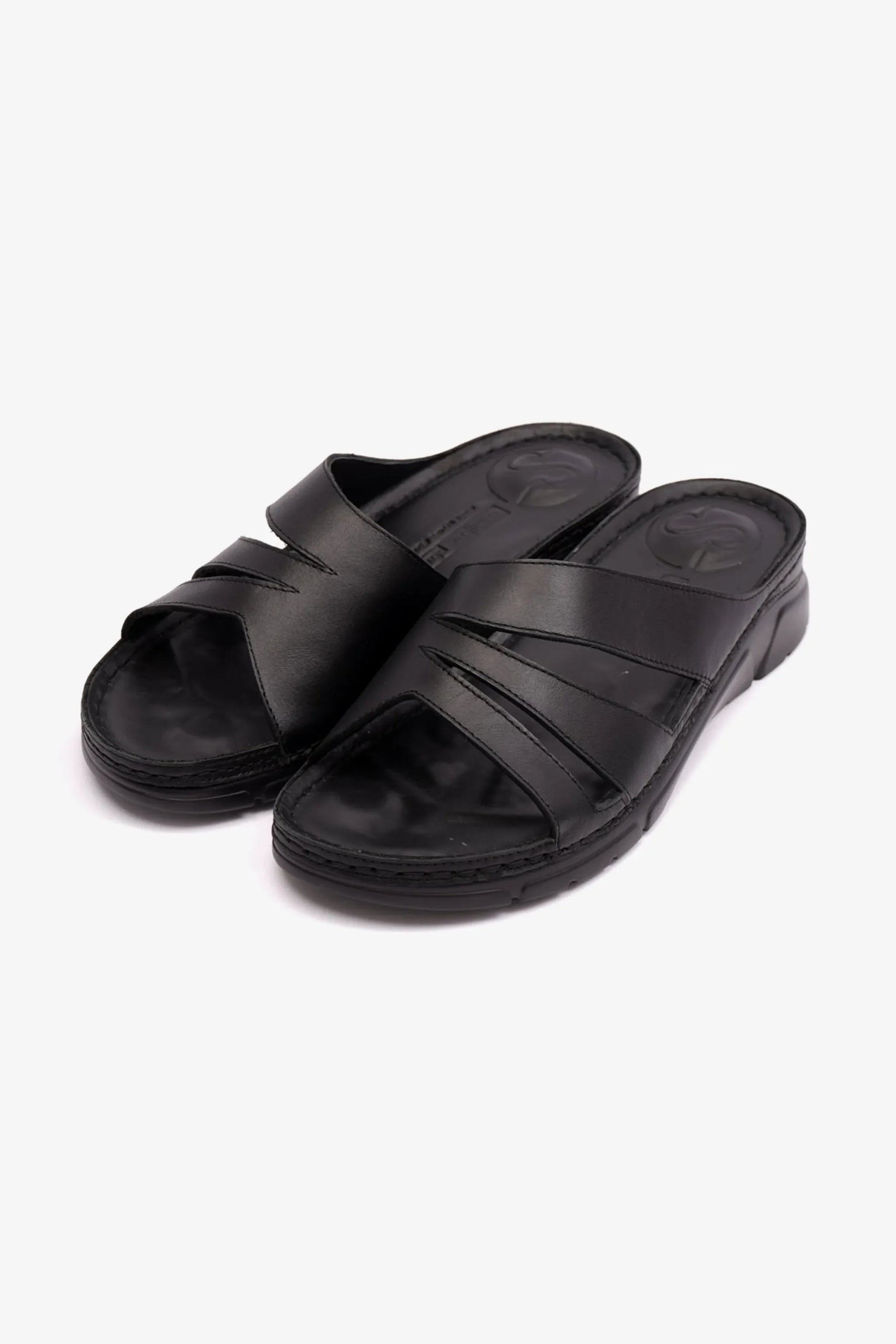 Comfort Plus Women's Flexible Outsole Arabic Sandals Black LSDCP611
