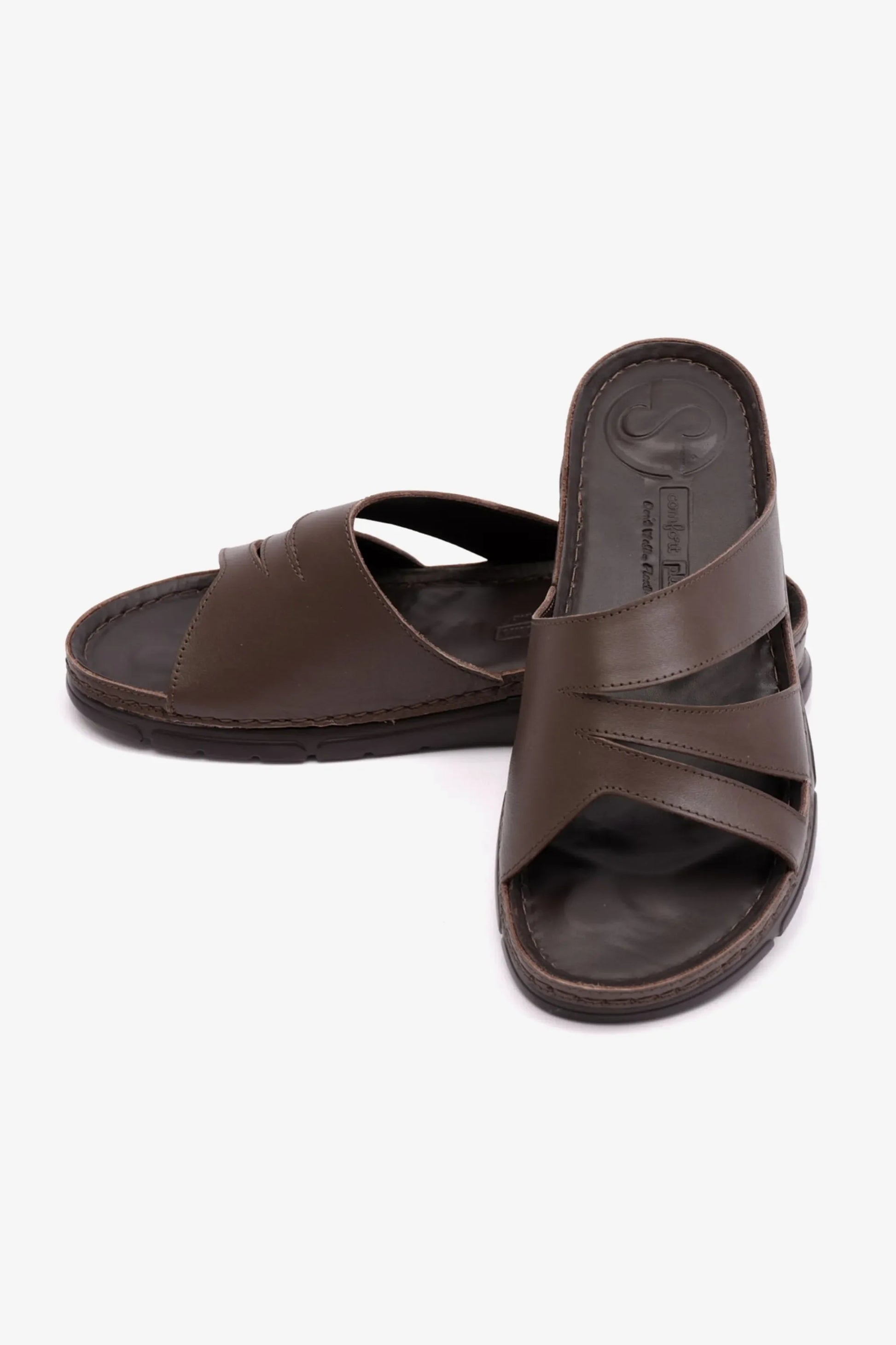 Comfort Plus Women's Flexible Outsole Arabic Sandals Brown LSDCP611