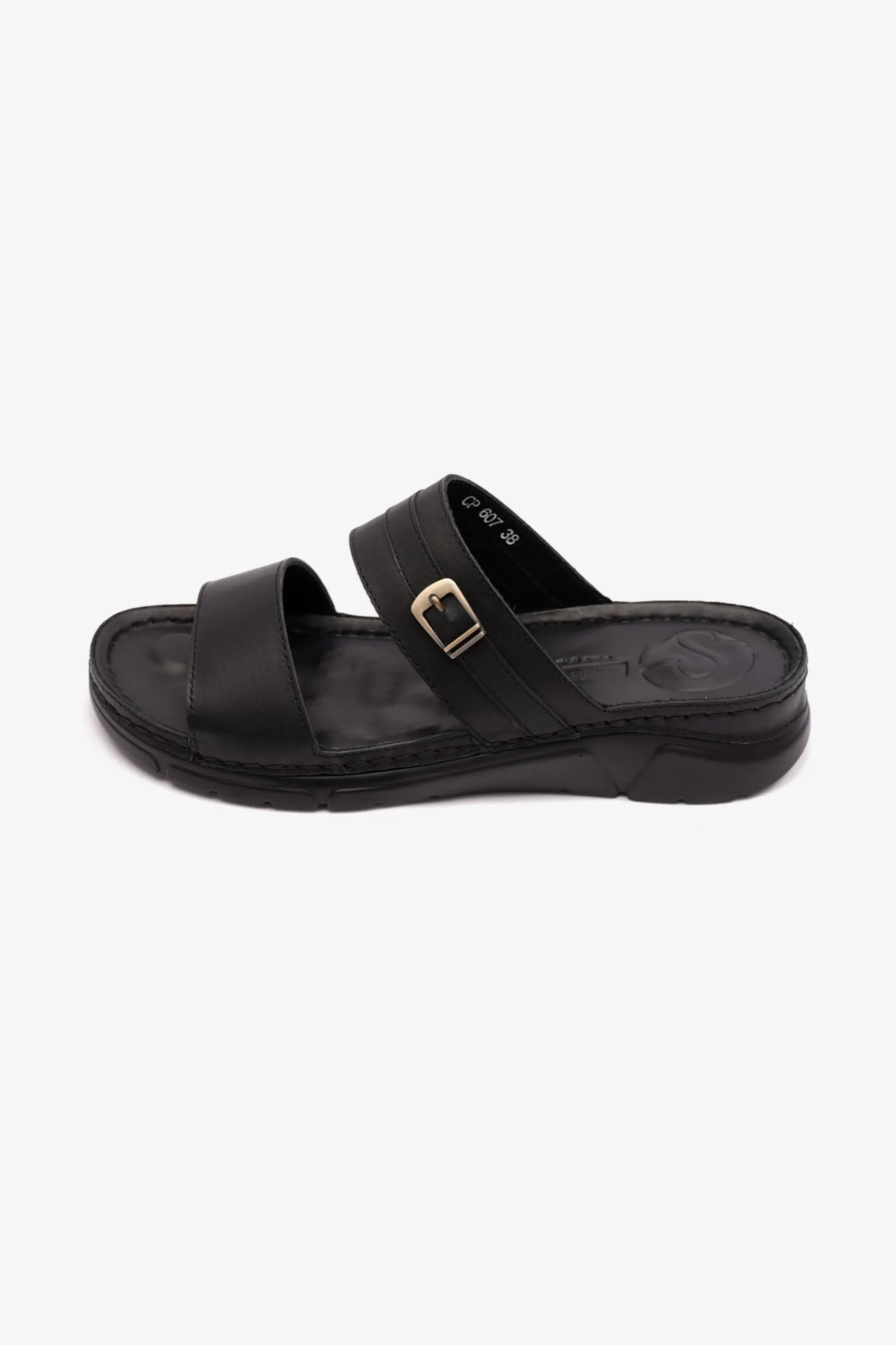 Comfort Plus Women's Elegant Trim Mid Heel Sandals Black LSDCP607