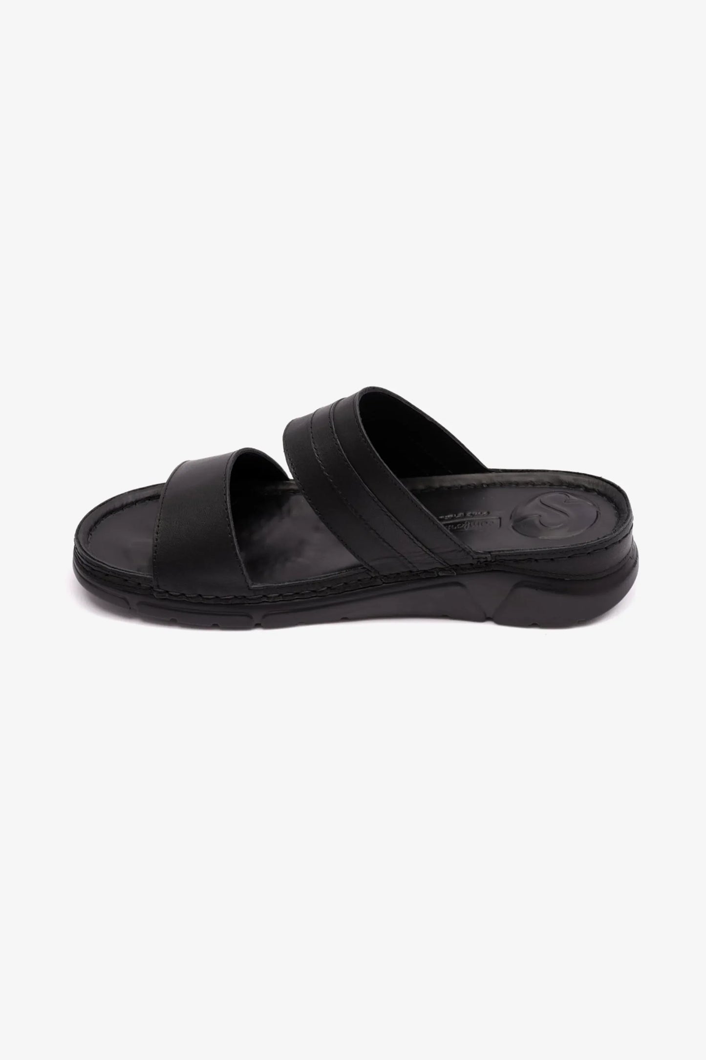 Comfort Plus Women's Elegant Trim Mid Heel Sandals Black LSDCP607