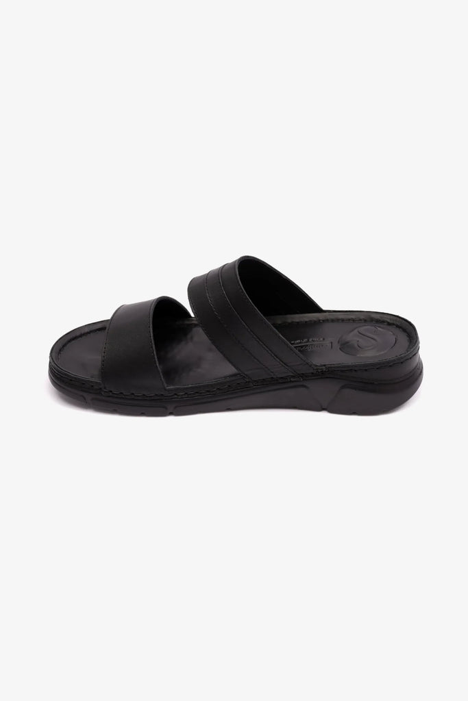 Comfort Plus Women's Elegant Trim Mid Heel Sandals Black LSDCP607