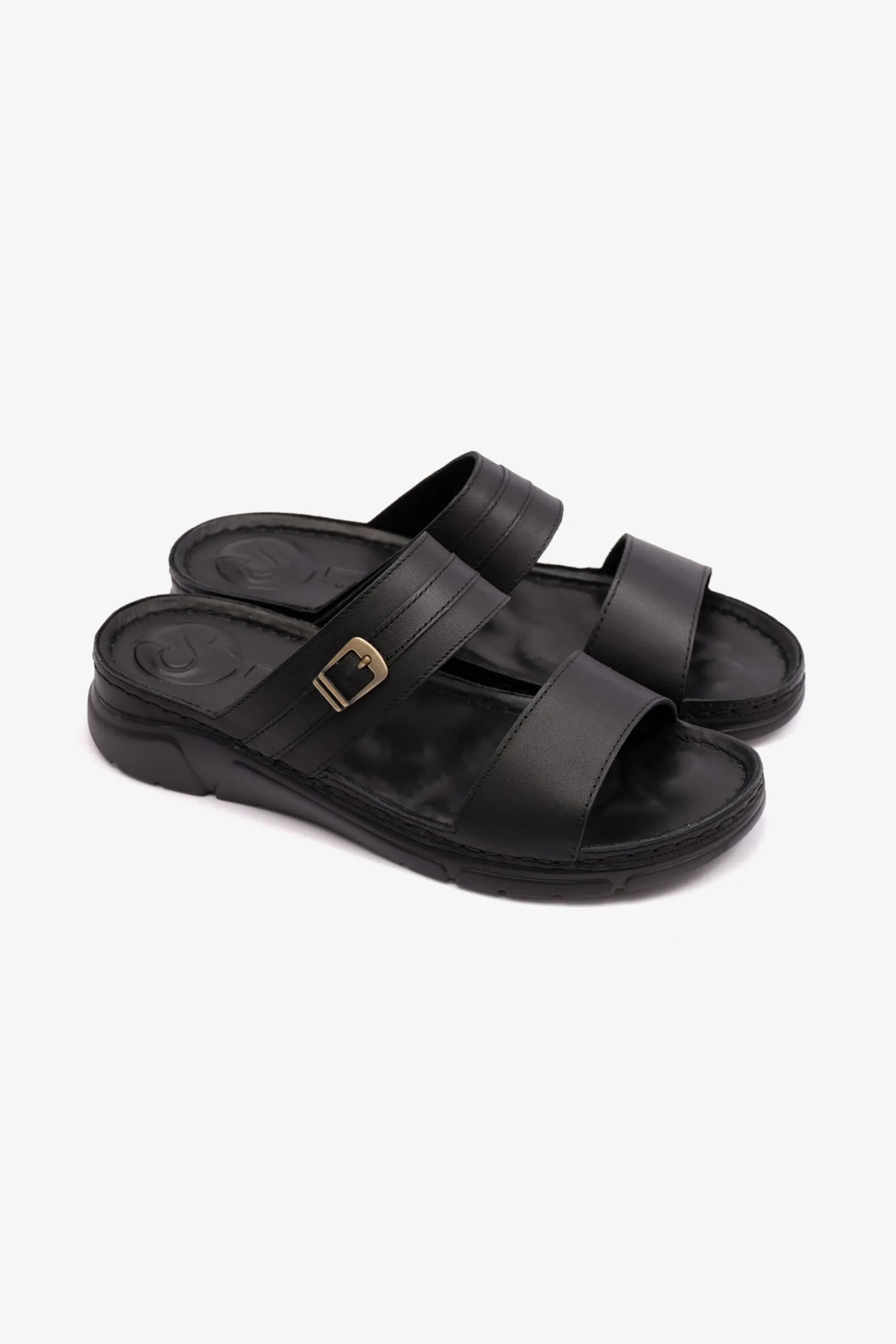 Comfort Plus Women's Elegant Trim Mid Heel Sandals Black LSDCP607