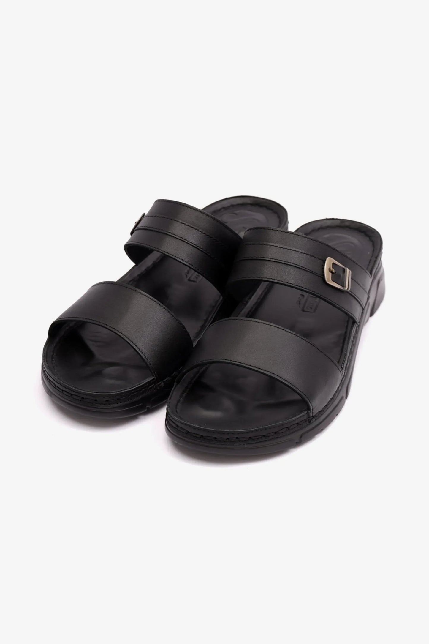 Comfort Plus Women's Elegant Trim Mid Heel Sandals Black LSDCP607