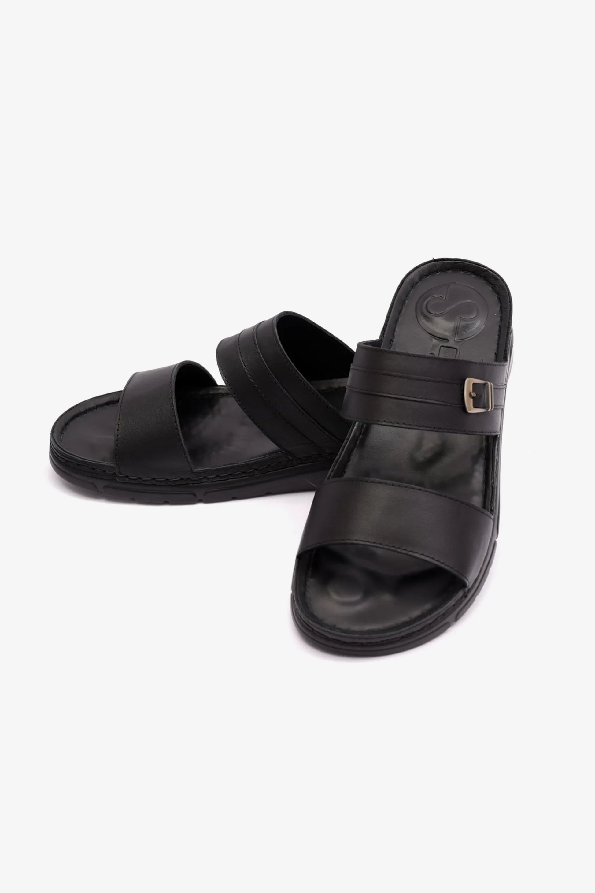 Comfort Plus Women's Elegant Trim Mid Heel Sandals Black LSDCP607