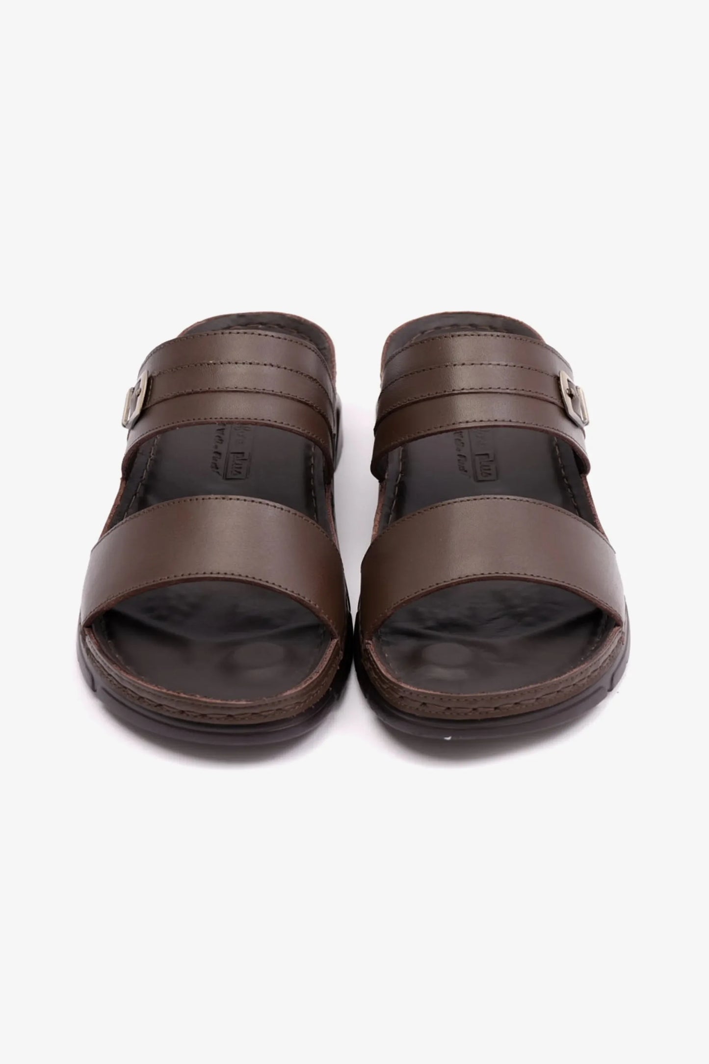 Comfort Plus Women's Elegant Trim Leather Sandals Brown LSDCP607