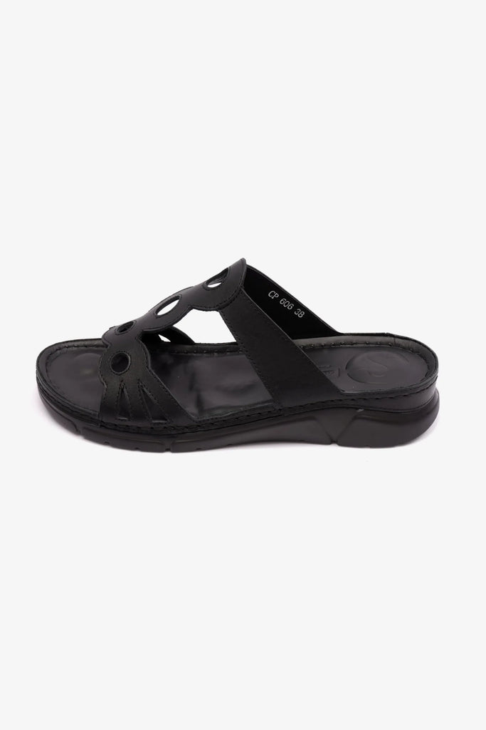 Comfort Plus Women's Mid Heel Sandals Black LSDCP606