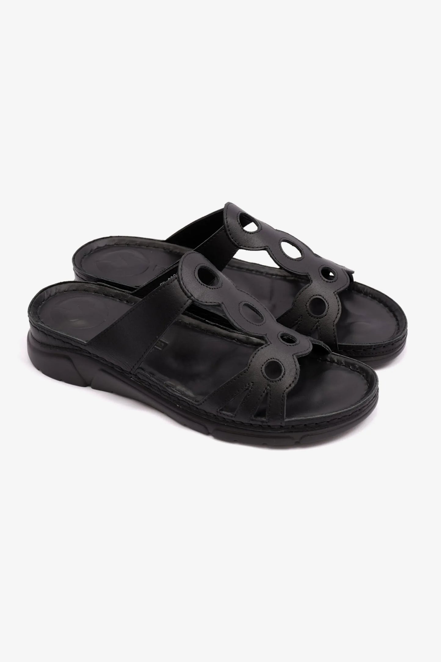 Comfort Plus Women's Mid Heel Sandals Black LSDCP606