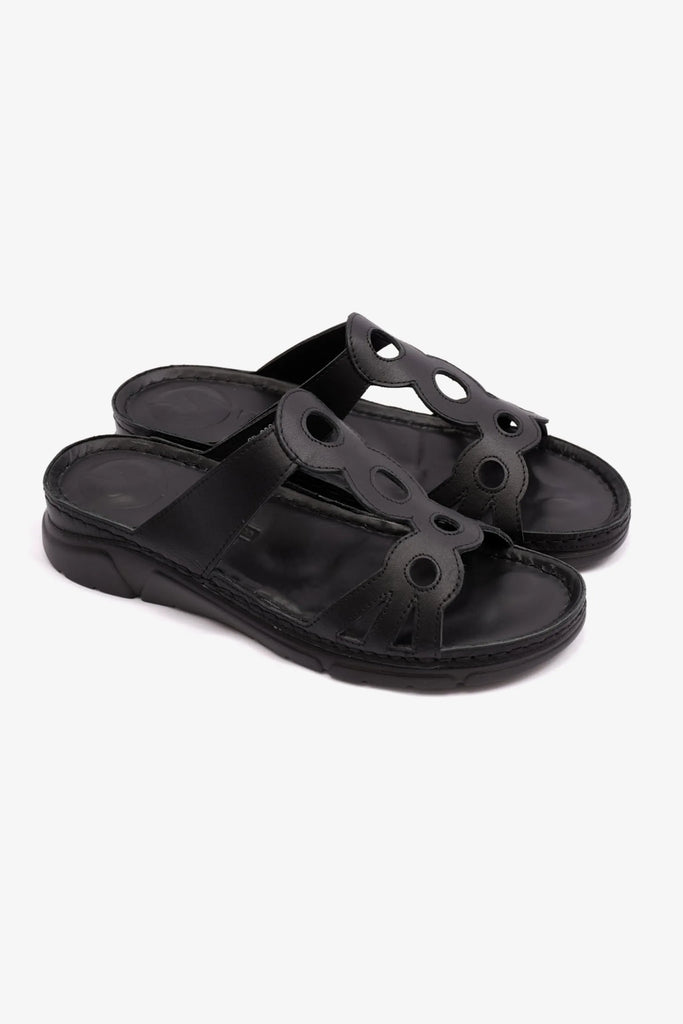 Comfort Plus Women's Mid Heel Sandals Black LSDCP606
