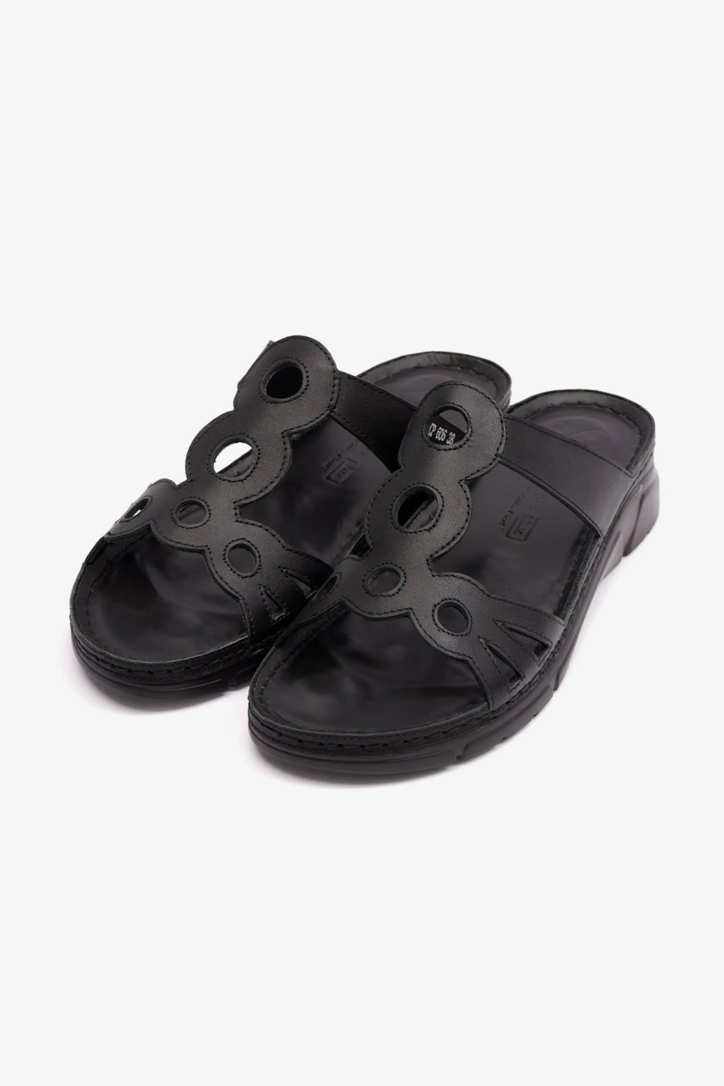 Comfort Plus Women's Mid Heel Sandals Black LSDCP606