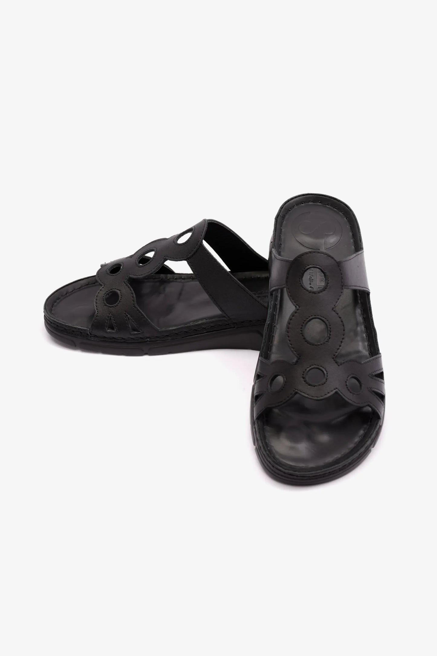 Comfort Plus Women's Mid Heel Sandals Black LSDCP606