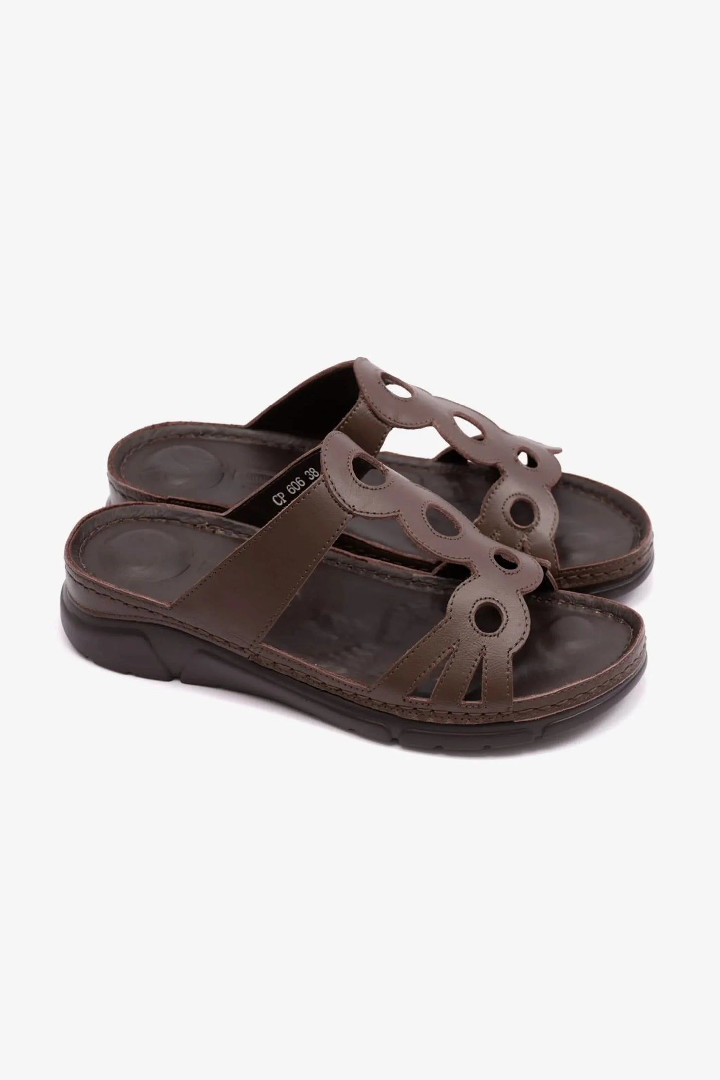 Comfort Plus Women's Ultra Massage Point Sandals Brown LSDCP606
