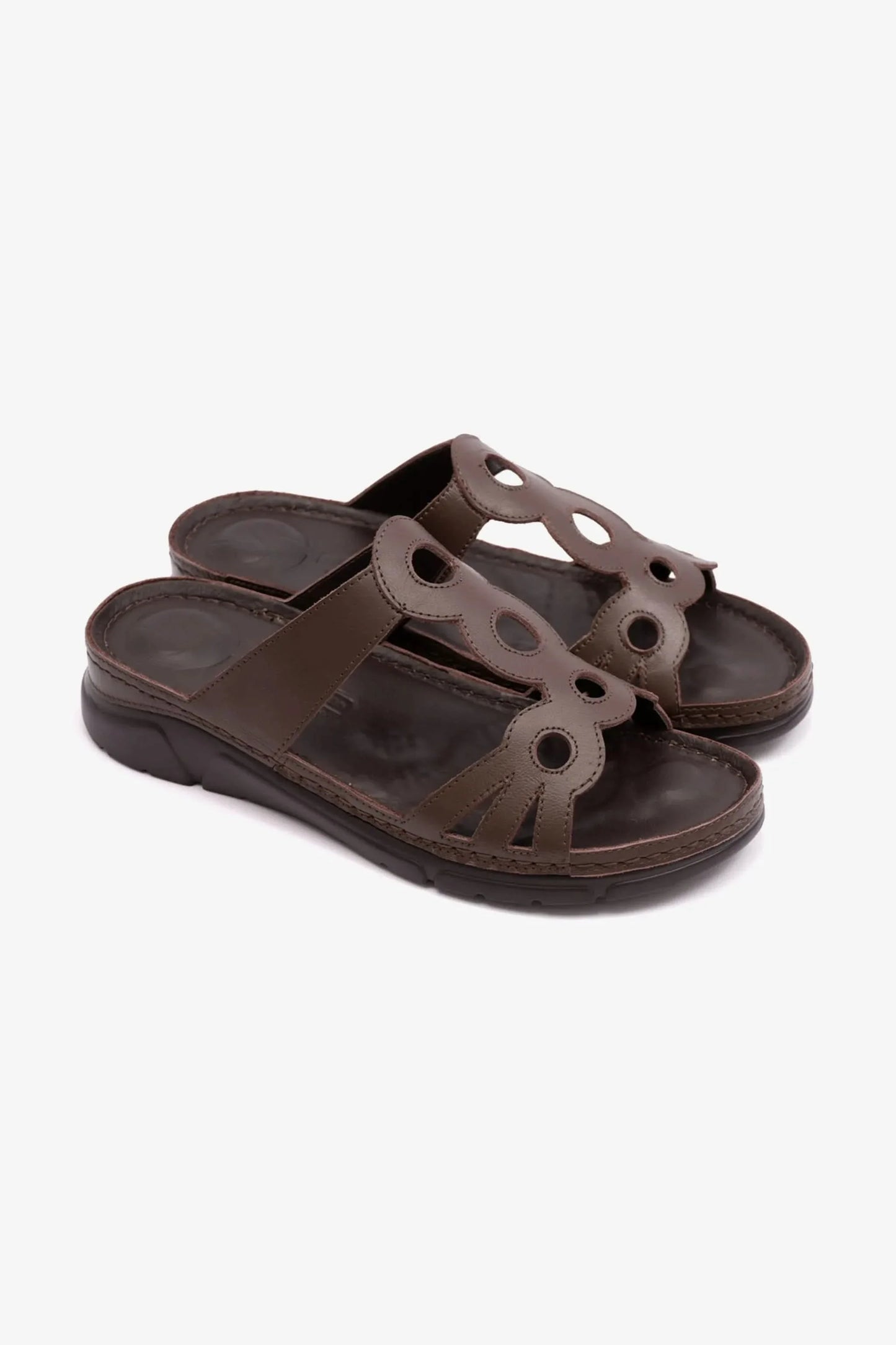 Comfort Plus Women's Ultra Massage Point Sandals Brown LSDCP606