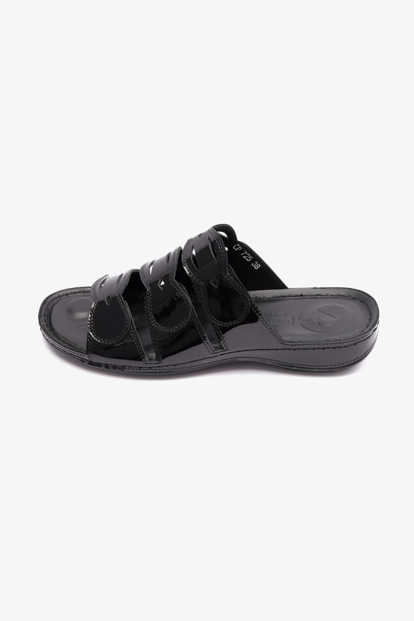 Comfort Plus Women's Soft Footbed Arabic Sandals Black LSDCP725