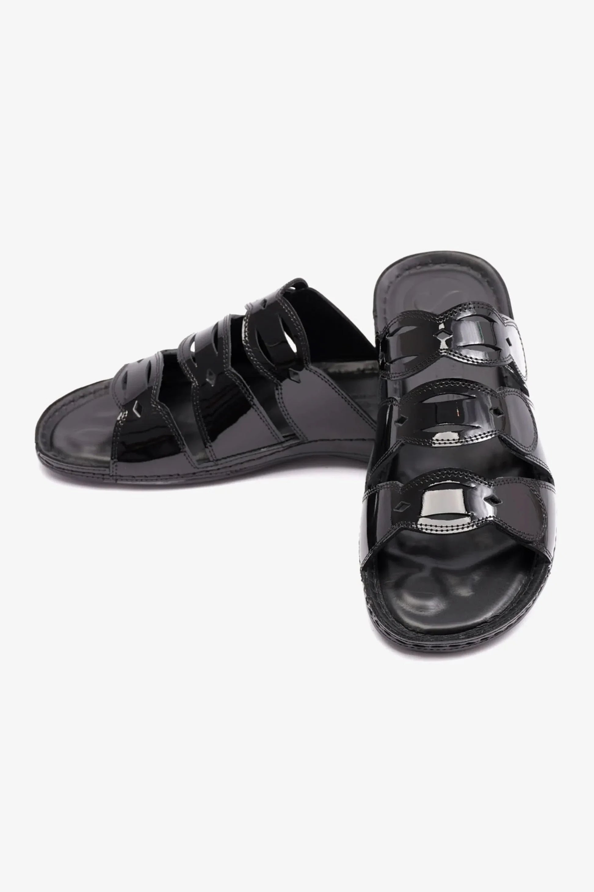 Comfort Plus Women's Soft Footbed Arabic Sandals Black LSDCP725