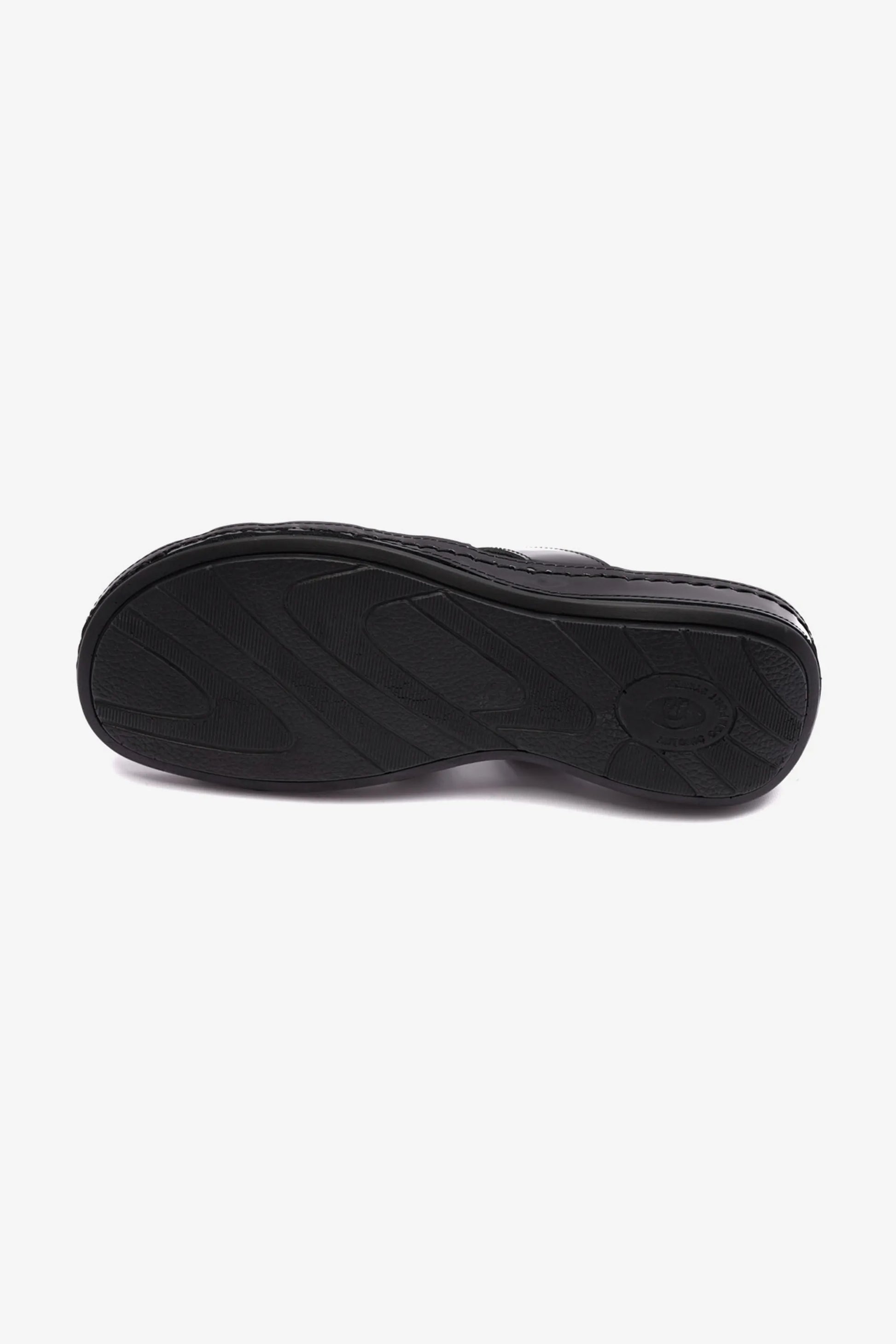 Comfort Plus Women's Flat Leather Sandals Black CP721