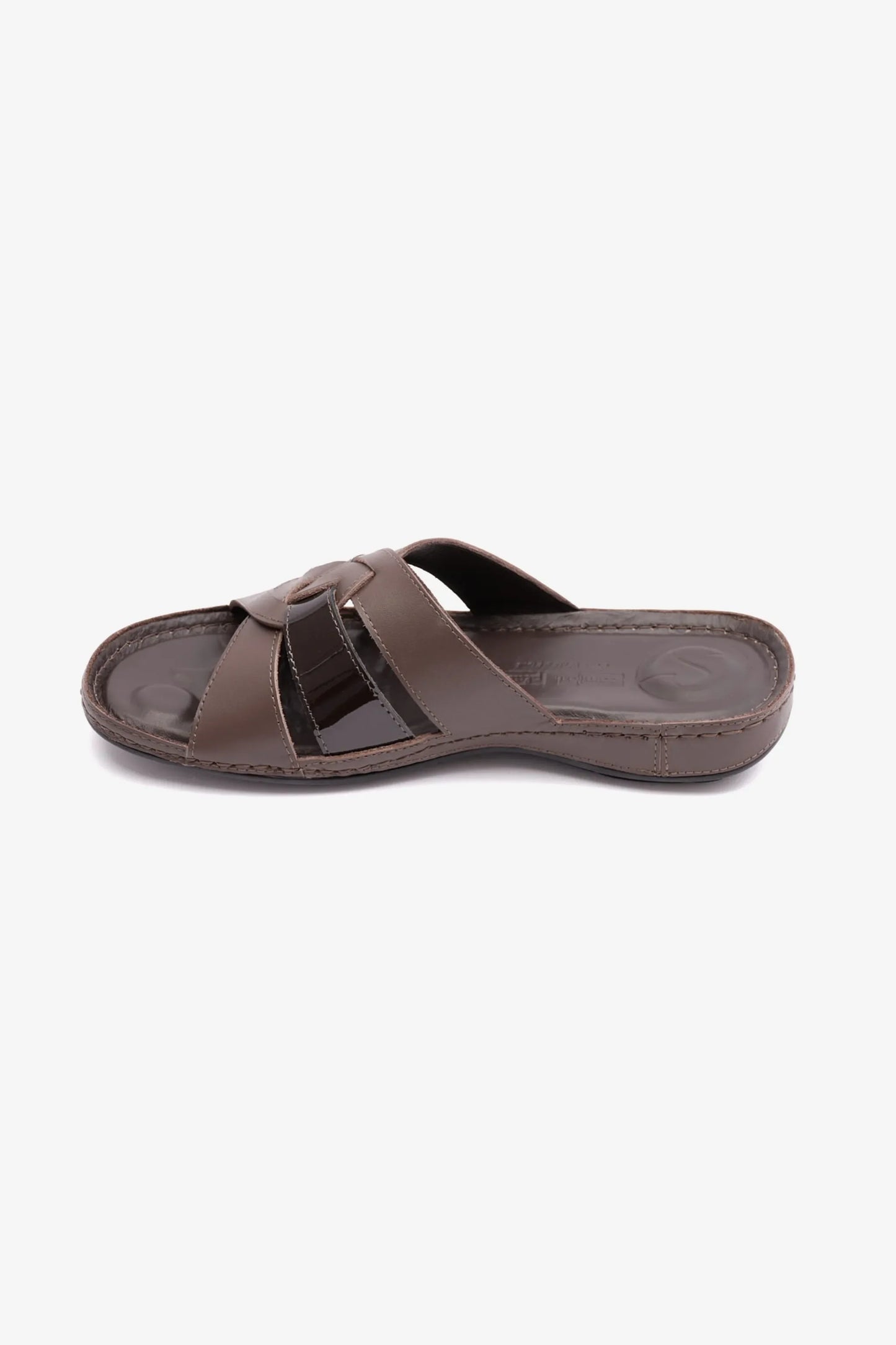 Comfort Plus Women's Soft Nappa Flat Sandals Brown LSDCP724