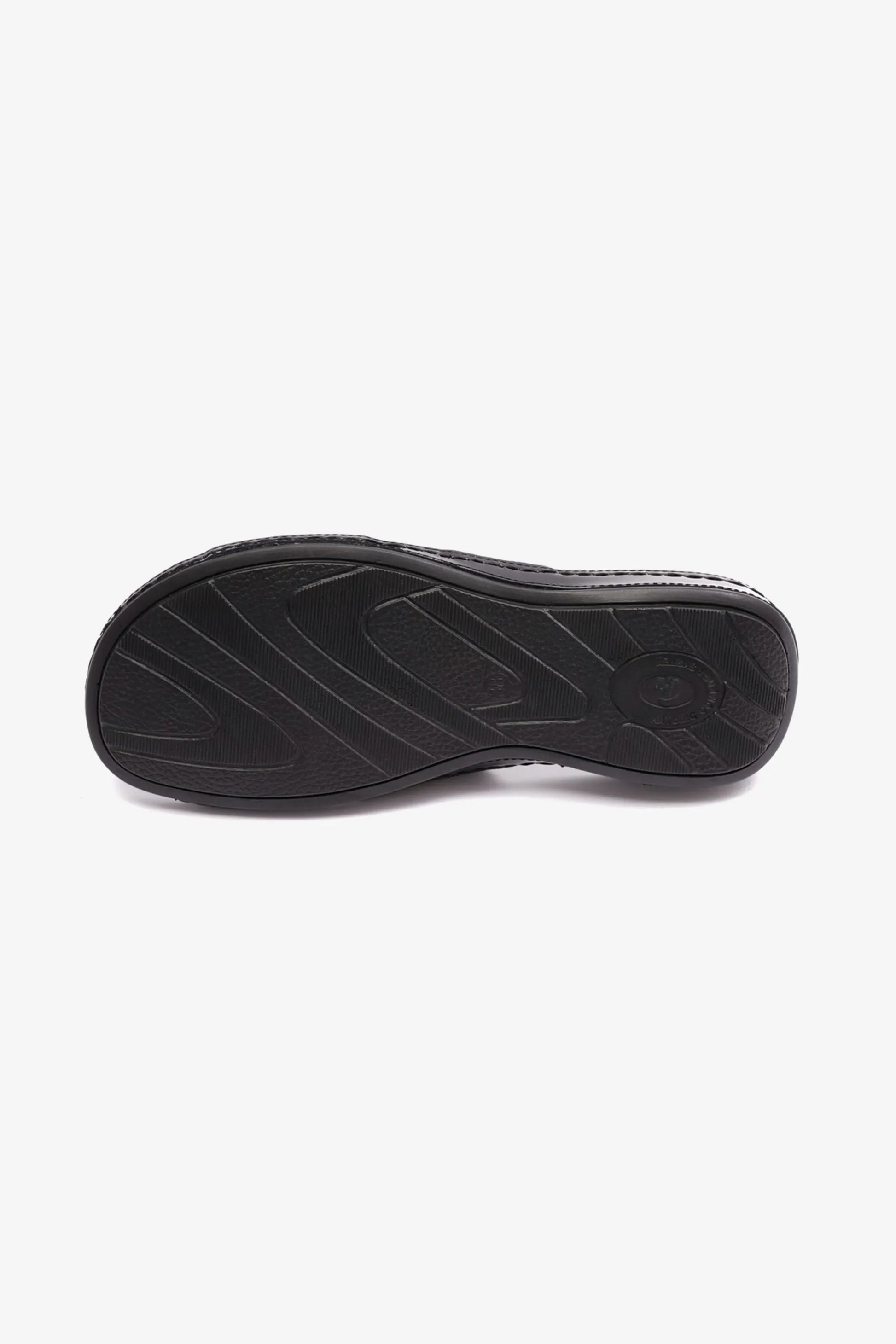 Comfort Plus Women's Patent Leather Sandals Black LSDCP728