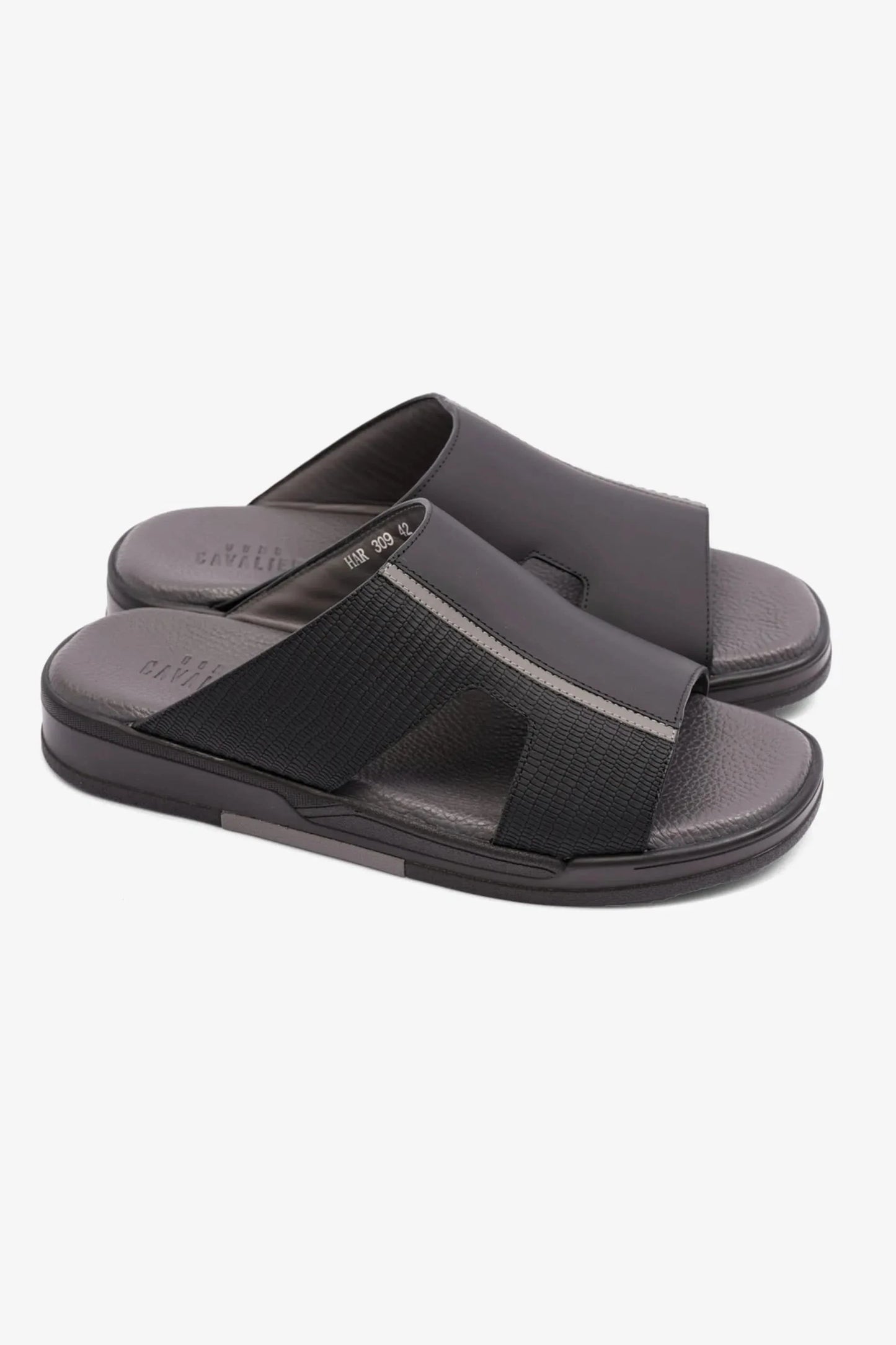 Cavalier Uomo Men's Extra Cushioned Arabic Sandals Black MSDCVHAR309