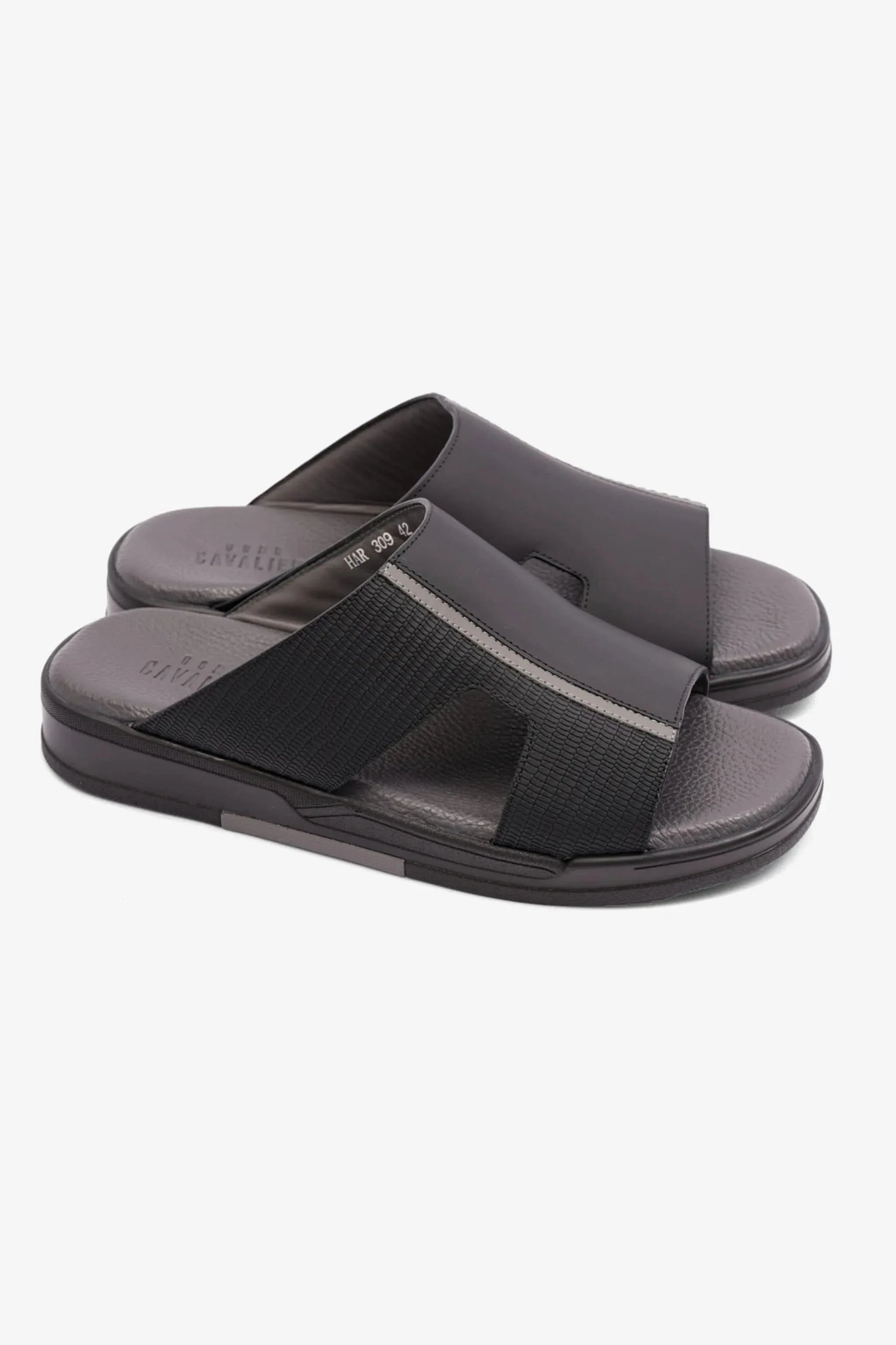 Cavalier Uomo Men's Extra Cushioned Arabic Sandals Black MSDCVHAR309