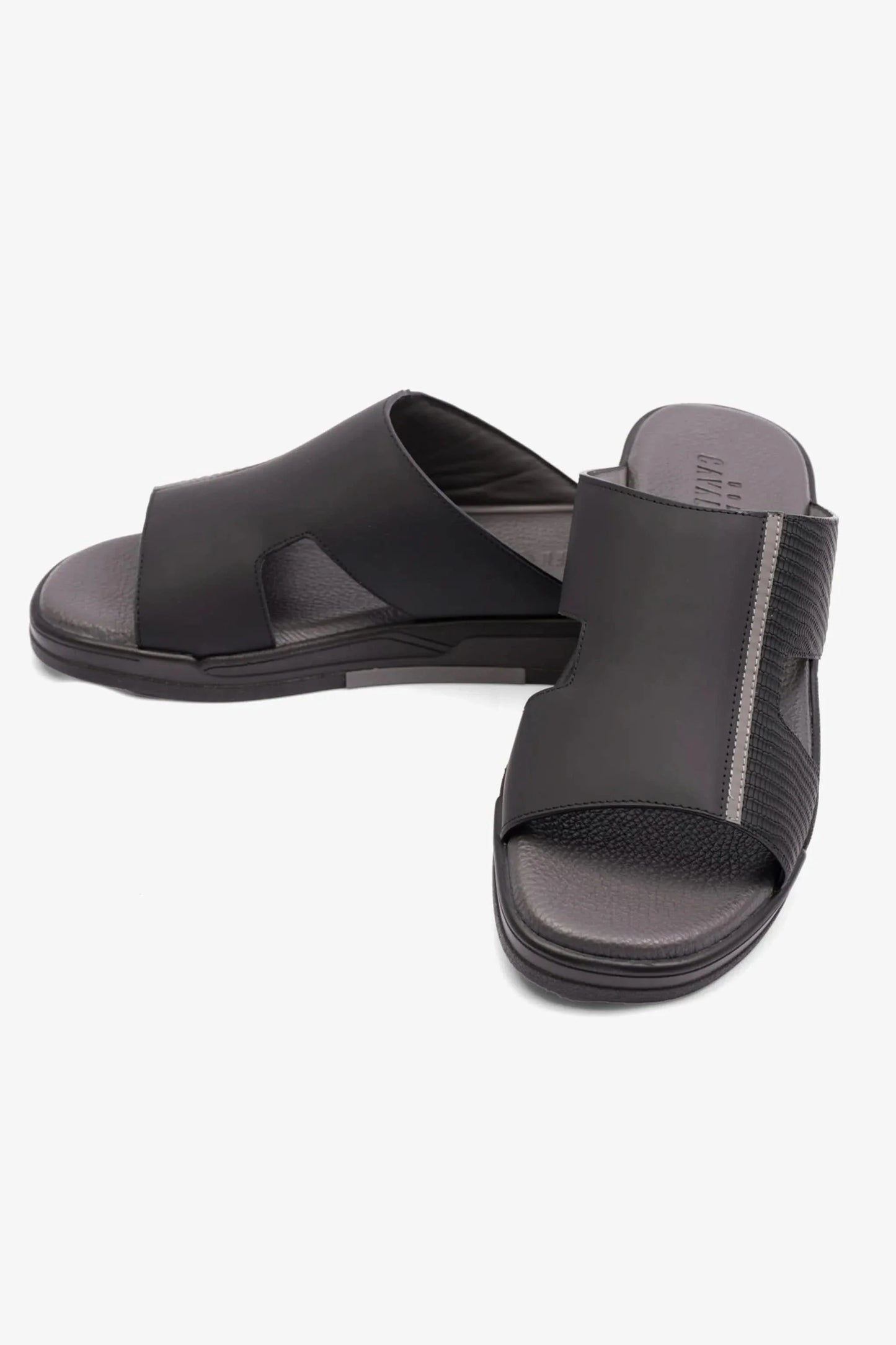 Cavalier Uomo Men's Extra Cushioned Arabic Sandals Black MSDCVHAR309