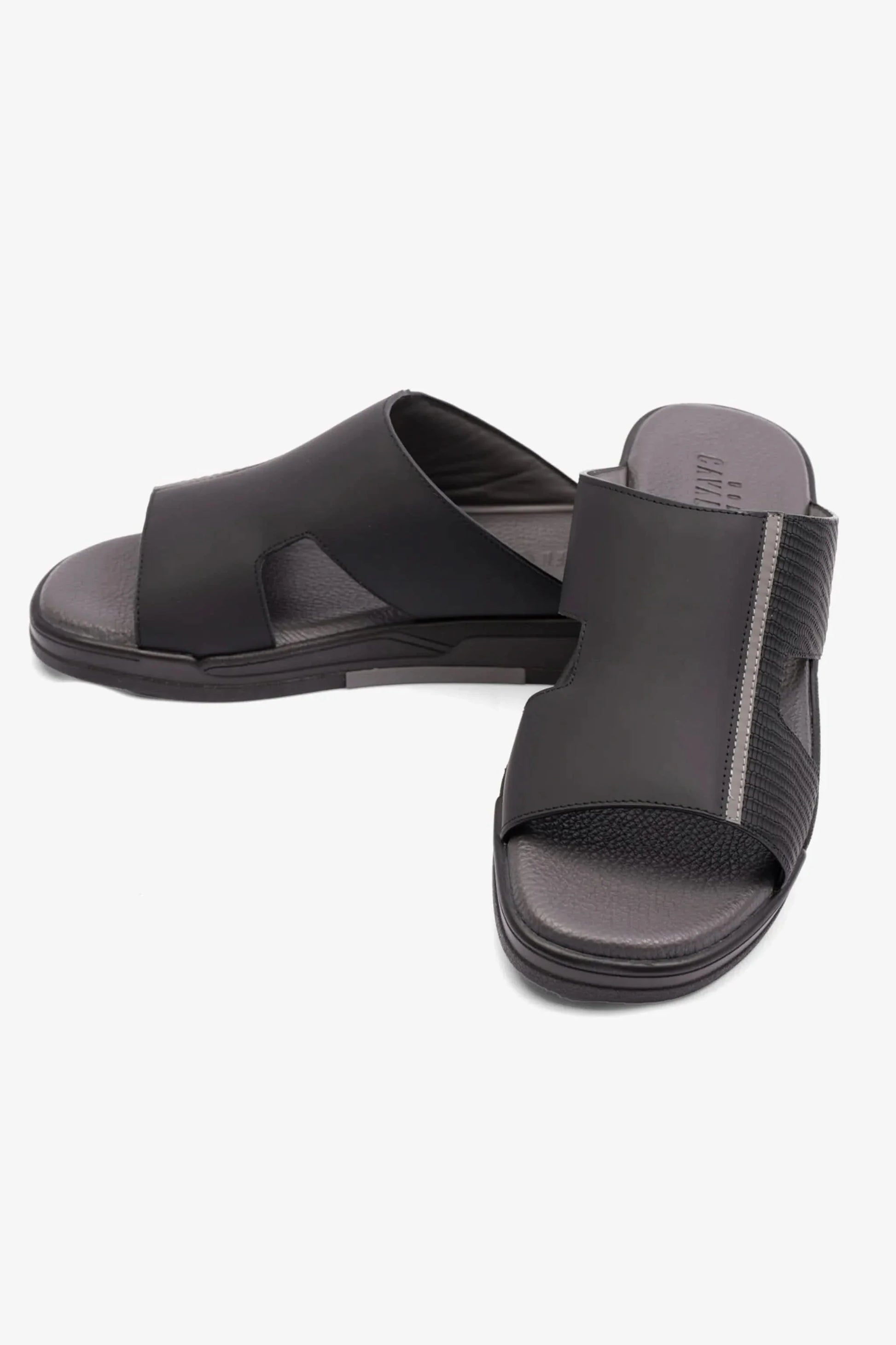 Cavalier Uomo Men's Extra Cushioned Arabic Sandals Black MSDCVHAR309