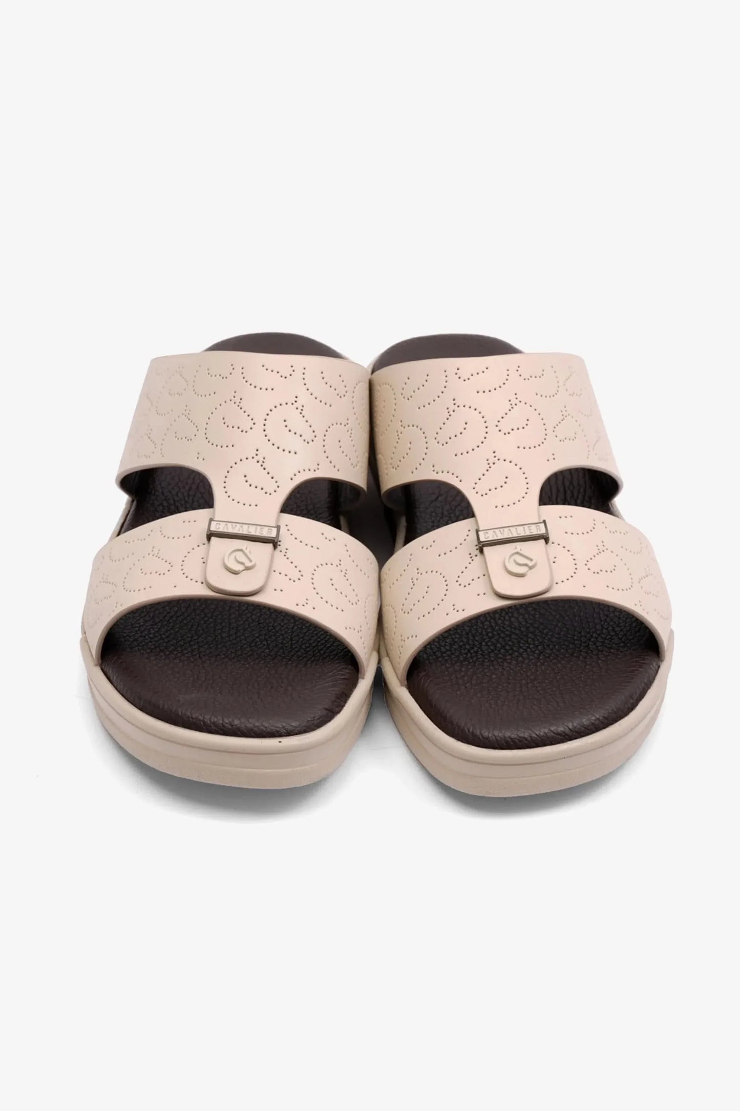 Cavalier Uomo Men's Stylish Trim Arabic Sandals Cream MSDCVHAR310