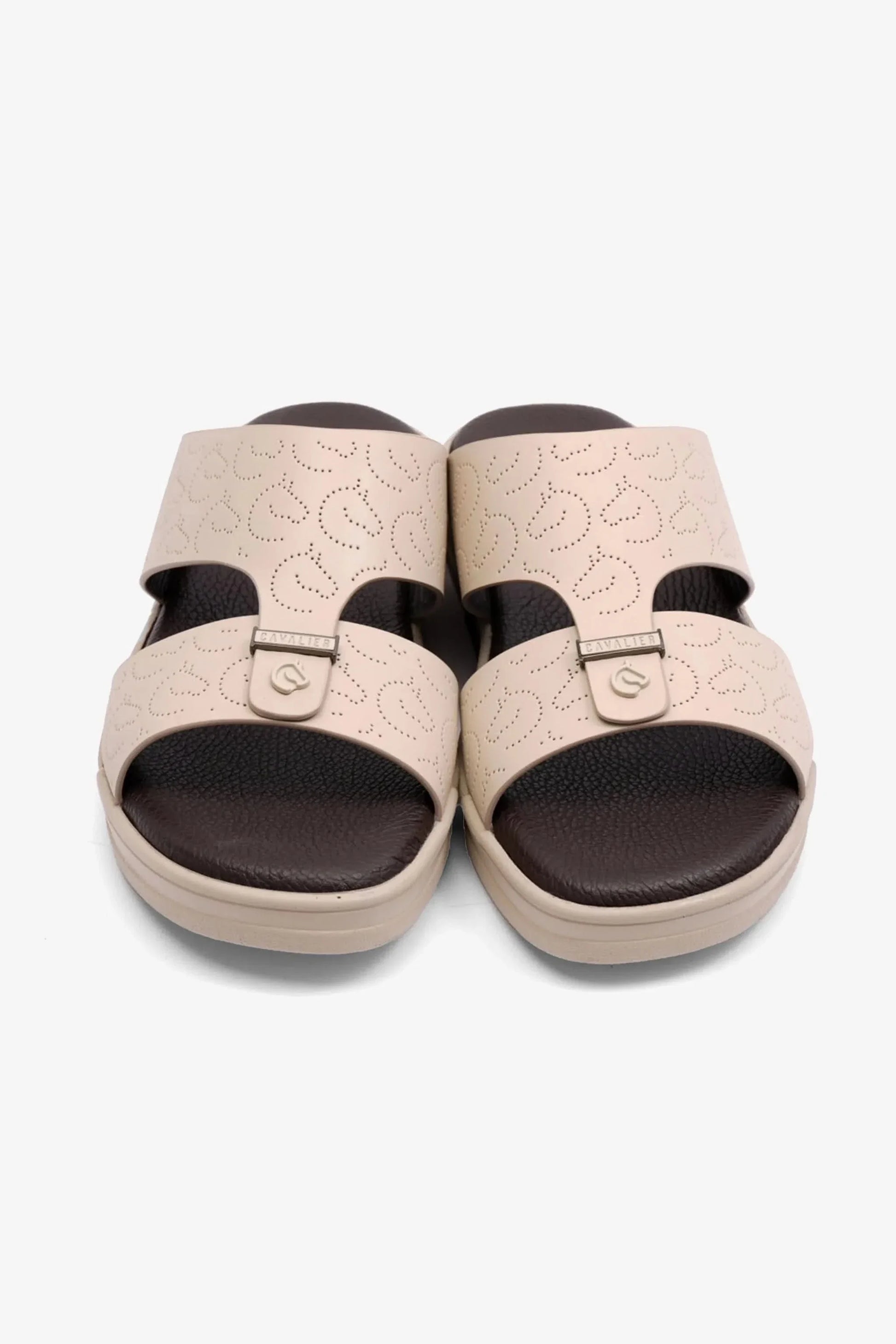 Cavalier Uomo Men's Stylish Trim Arabic Sandals Cream MSDCVHAR310