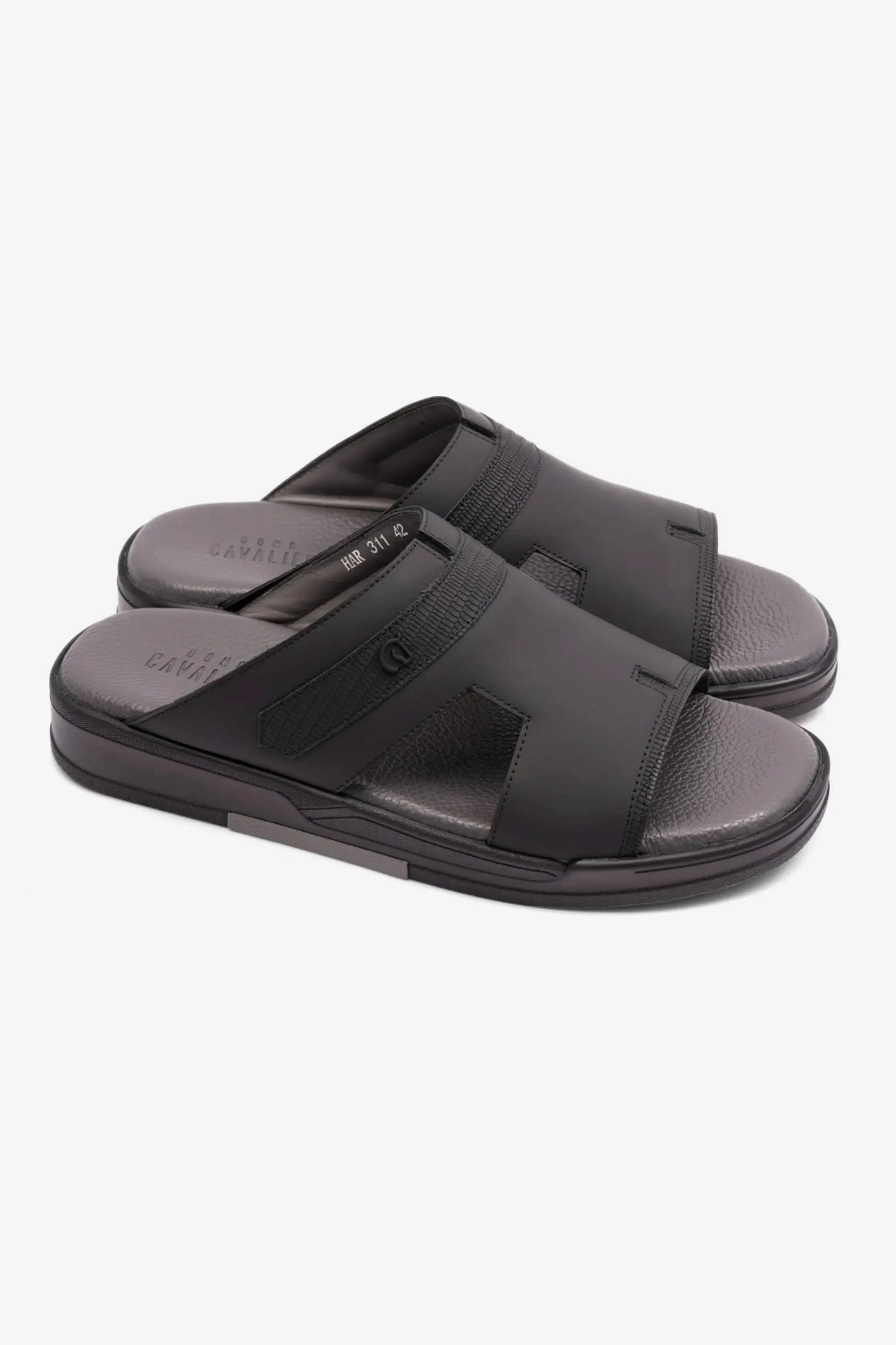 Cavalier Uomo Men's Arabic Sandals Black MSDCVHAR311