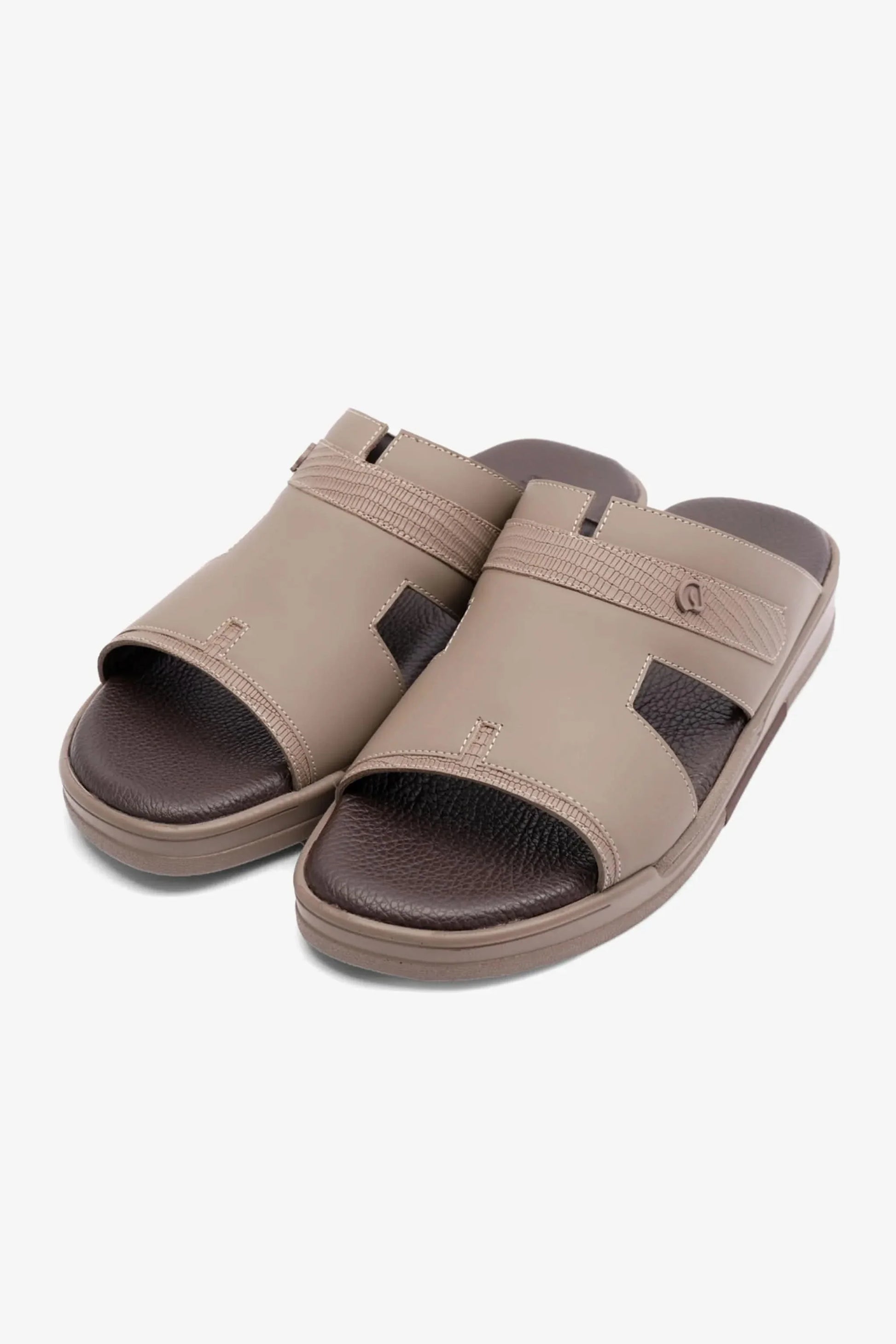 Cavalier Men's Extra Cushioned Stylish Trim Sandals Stone MSDCVHAR311