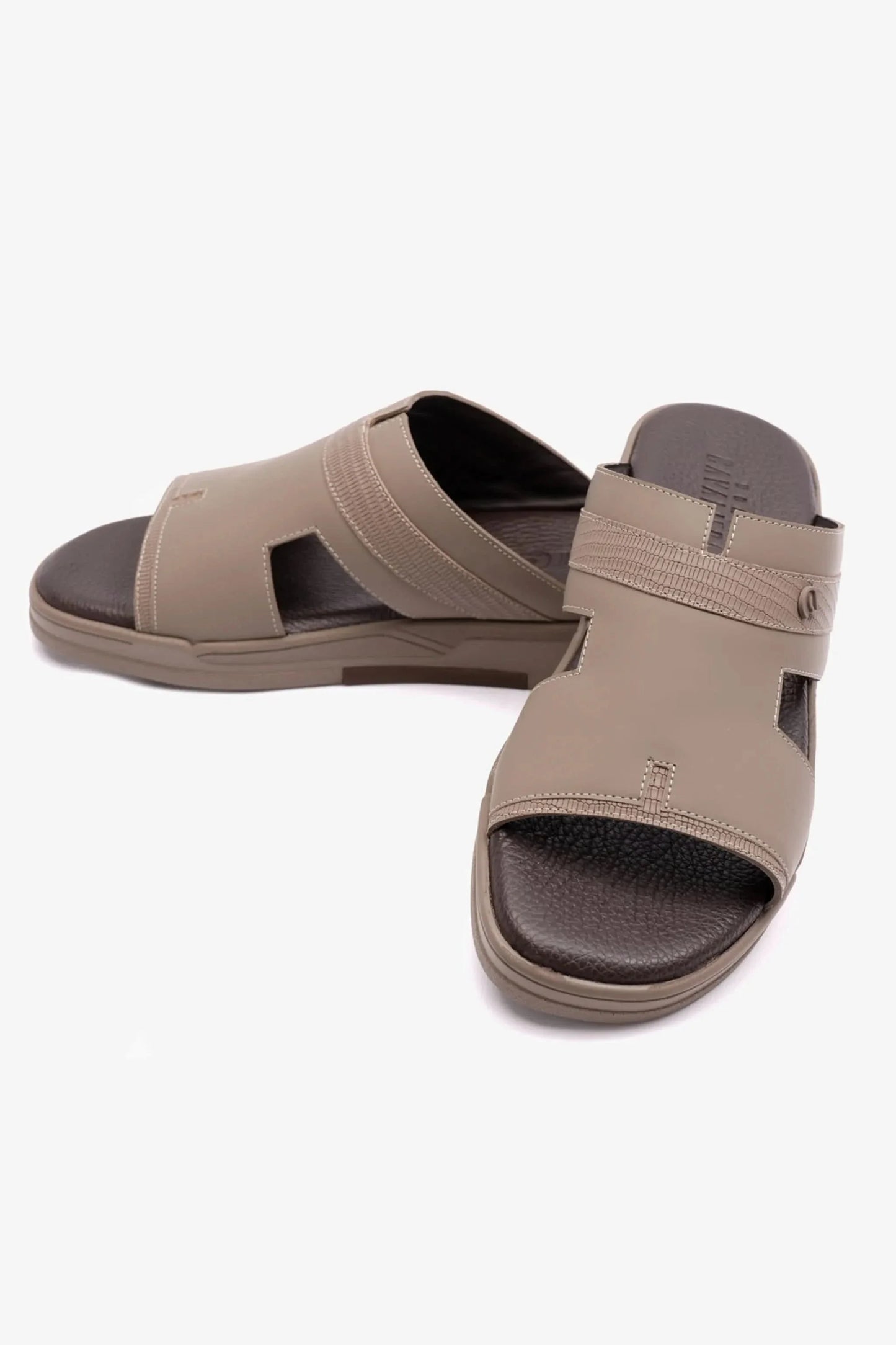 Cavalier Men's Extra Cushioned Stylish Trim Sandals Stone MSDCVHAR311