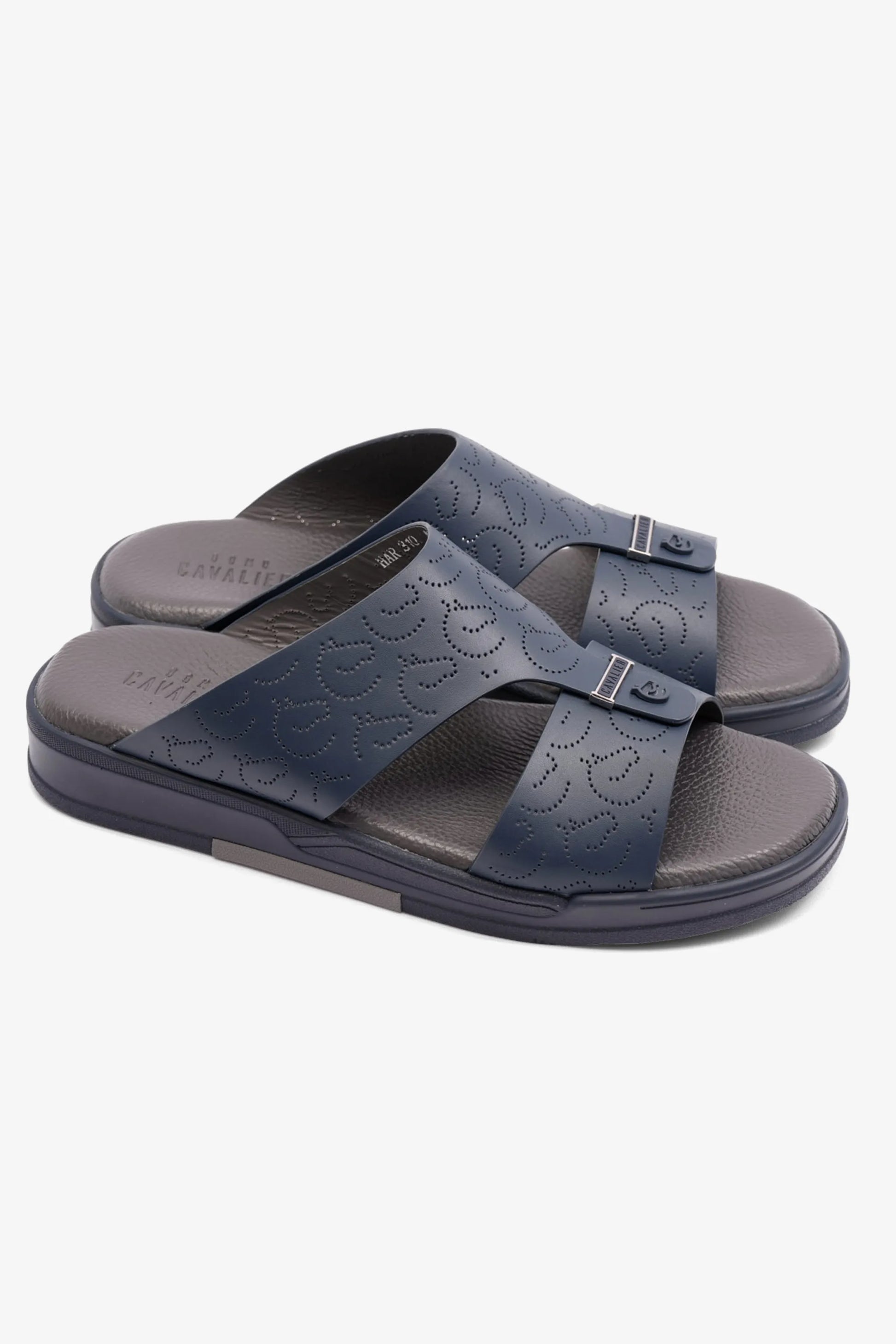 Cavalier Uomo Men's Stylish Trim Arabic Sandals Navy MSDCVHAR310