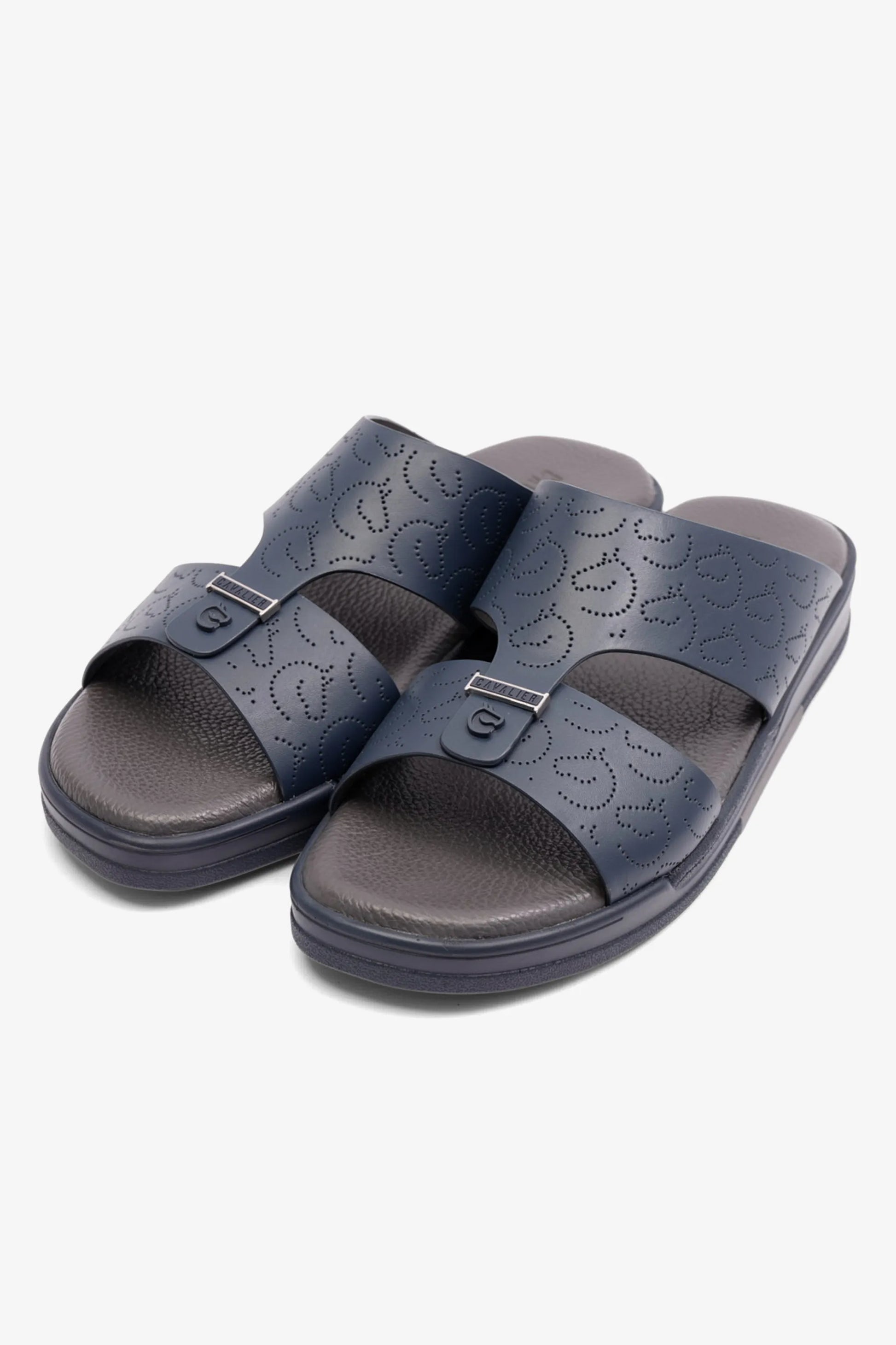 Cavalier Uomo Men's Stylish Trim Arabic Sandals Navy MSDCVHAR310