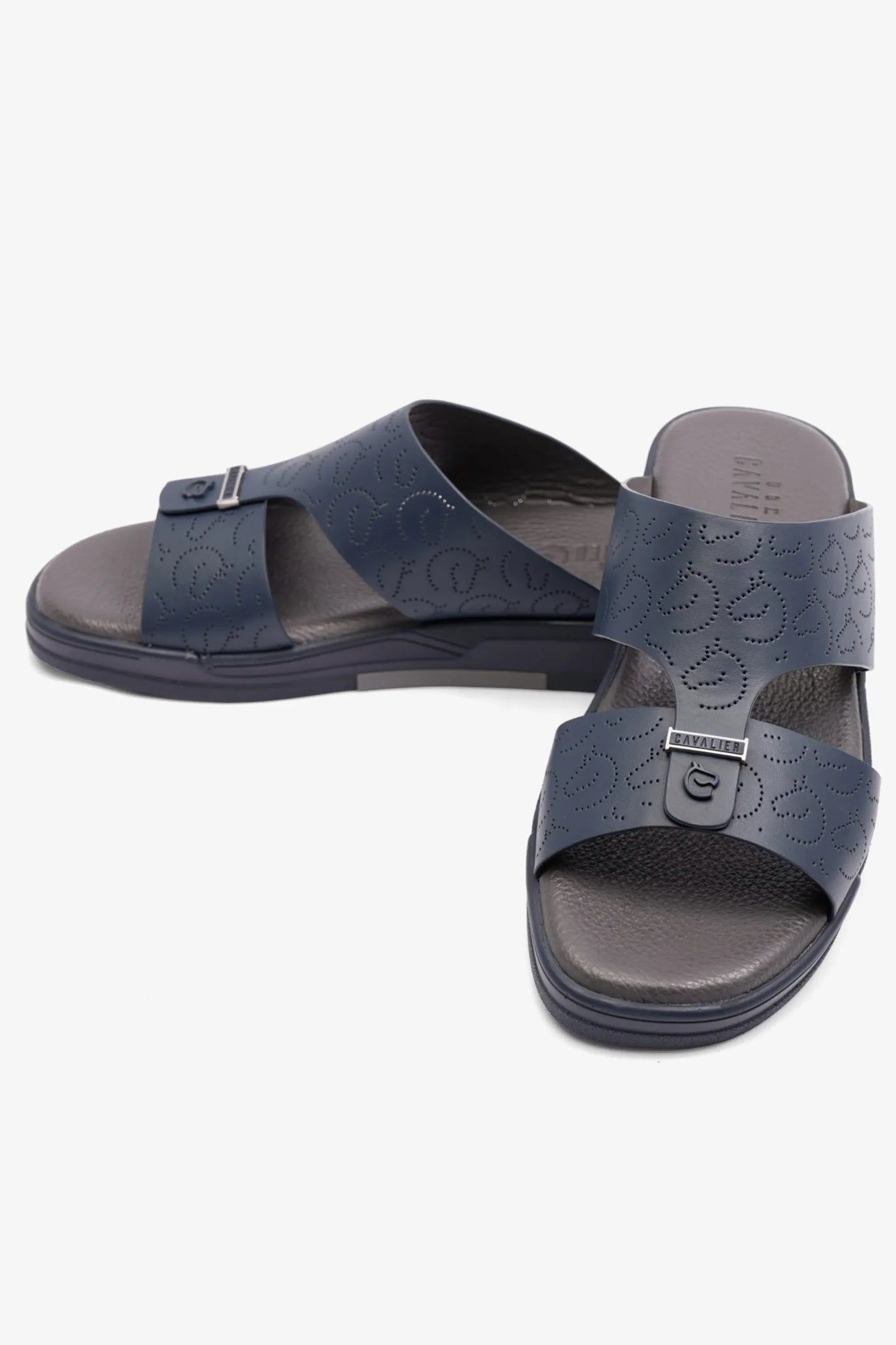 Cavalier Uomo Men's Stylish Trim Arabic Sandals Navy MSDCVHAR310