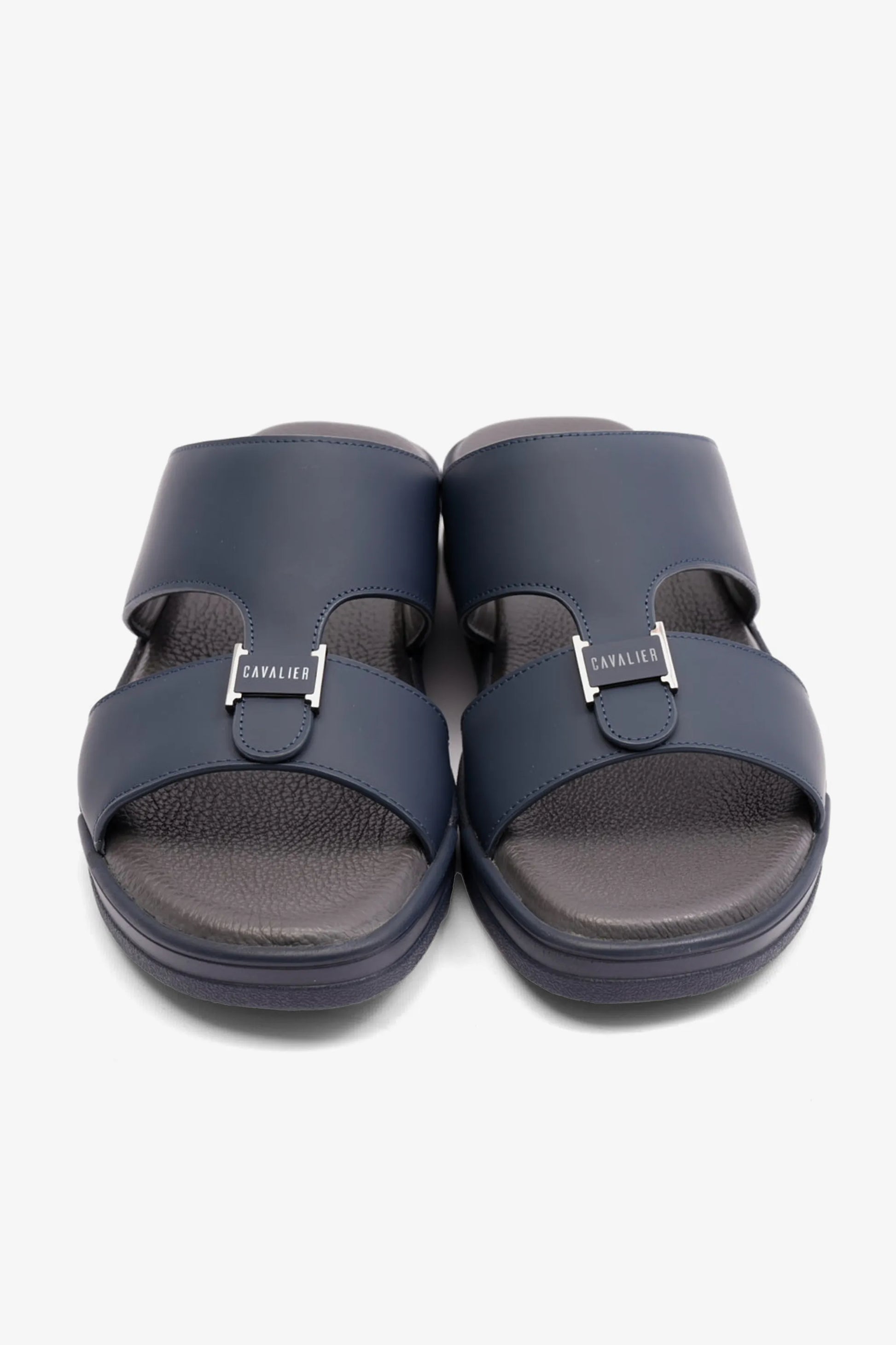 UOMO CAVALIER MENS ARABIC MATTE LEATHER SANDALS NAVY - Seventy7