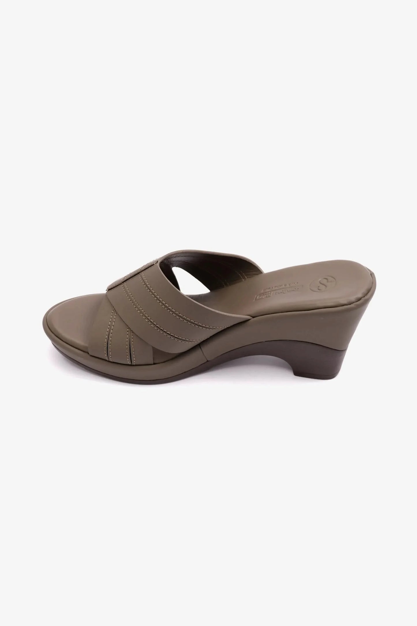 Comfort Plus Women's High Heel Leather Sandals Truffle LSDCP9106