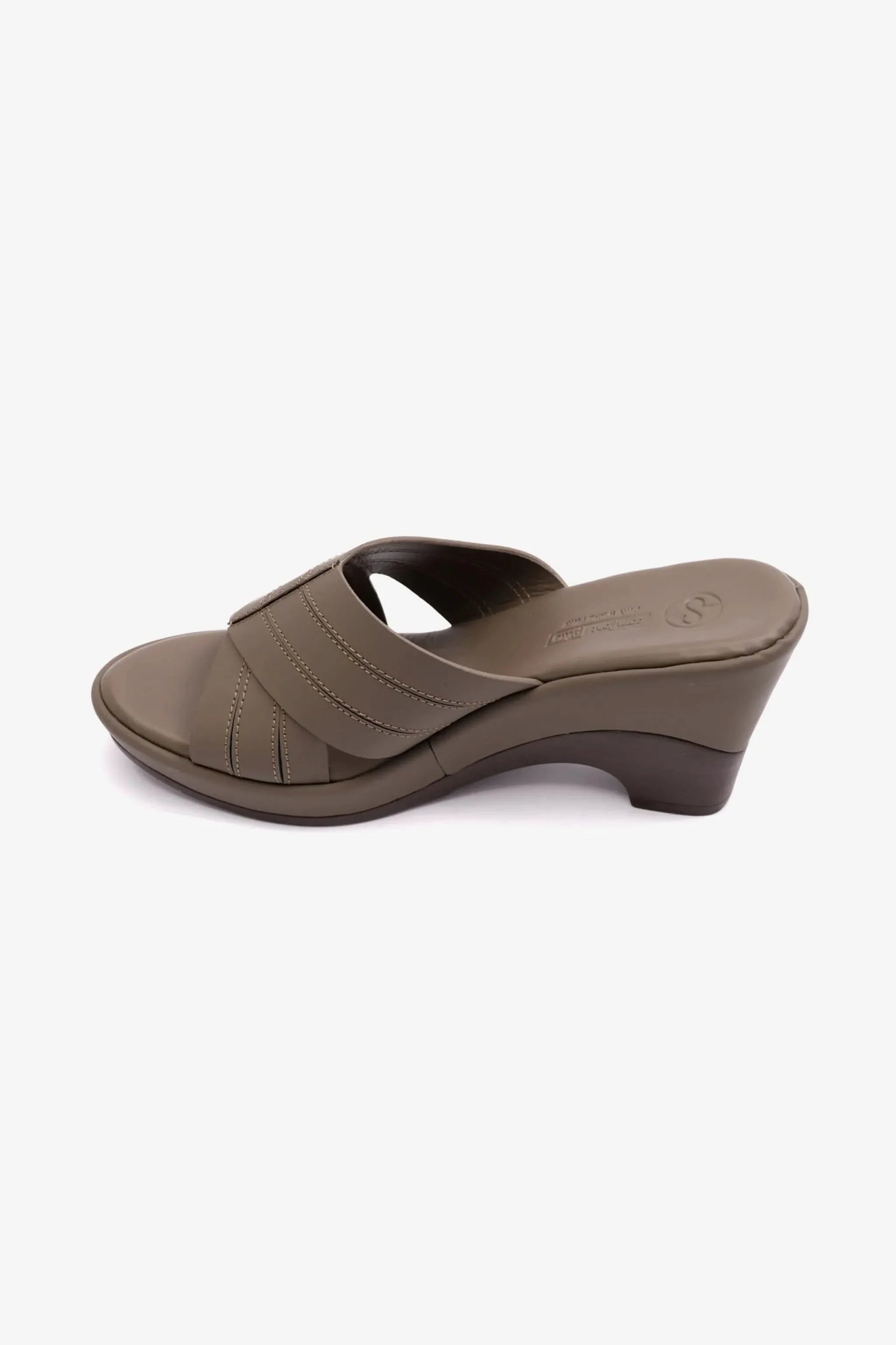 Comfort Plus Women's High Heel Leather Sandals Truffle LSDCP9106